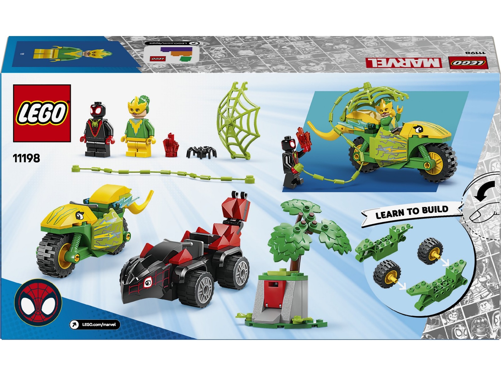 LEGO Spidey dinosauriefordonsjakt med Spin och Electro 11198 LEGO