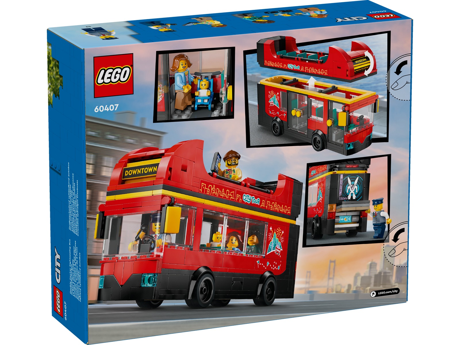 LEGO City 60407 dubbeldäckare för sightseeing (röd) LEGO