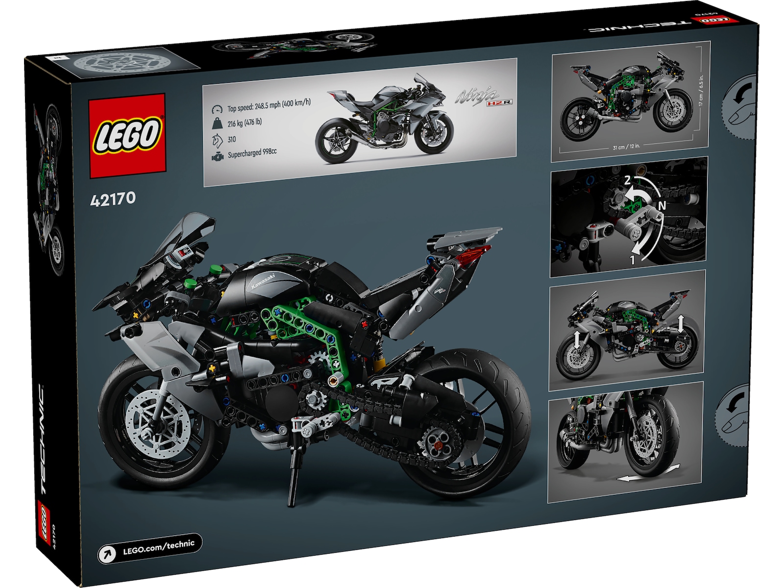 LEGO Technic Kawasaki Ninja H2R motorcykel 42170 LEGO