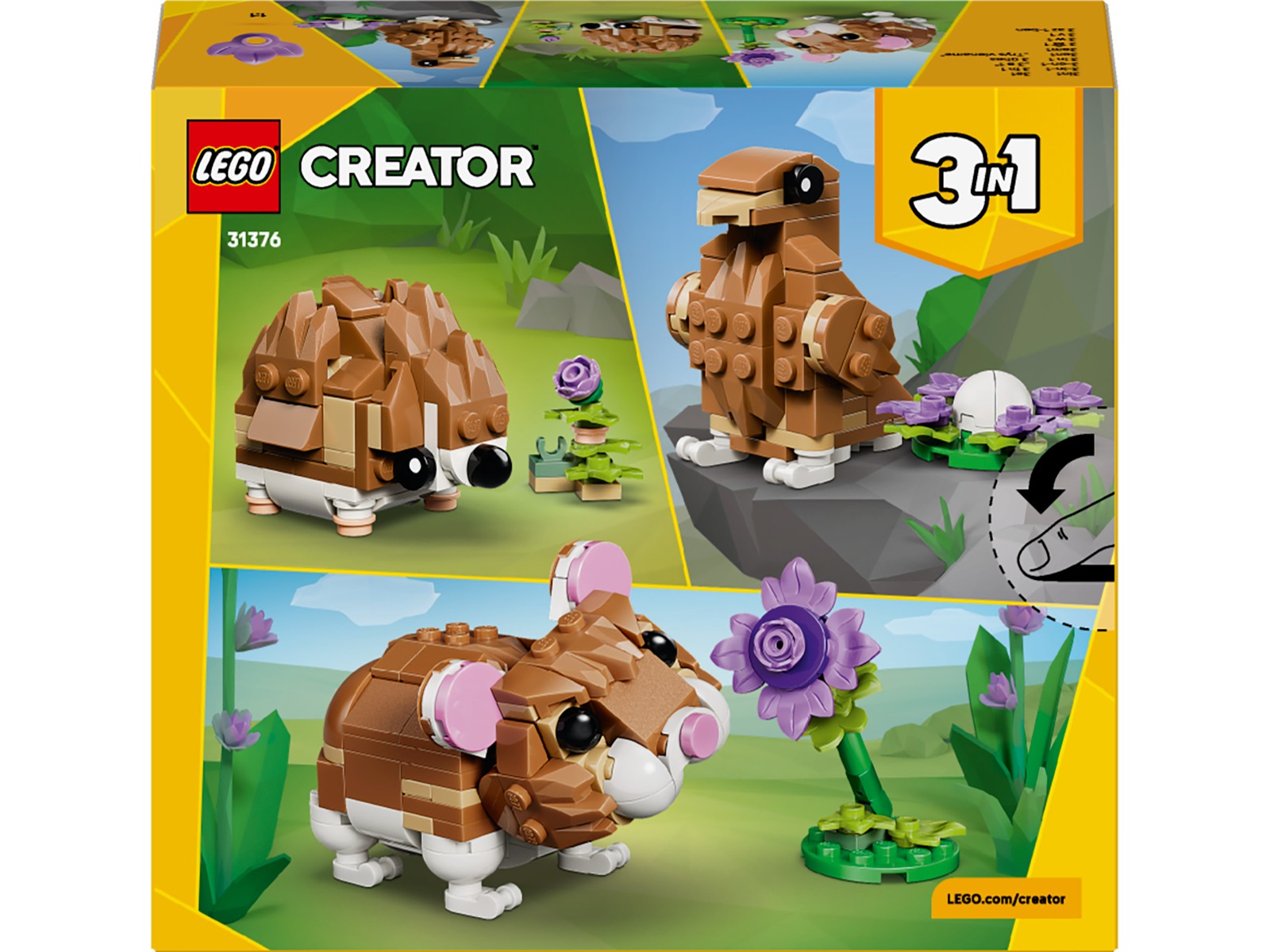 LEGO Creator söt hamster med blomma 31376 LEGO
