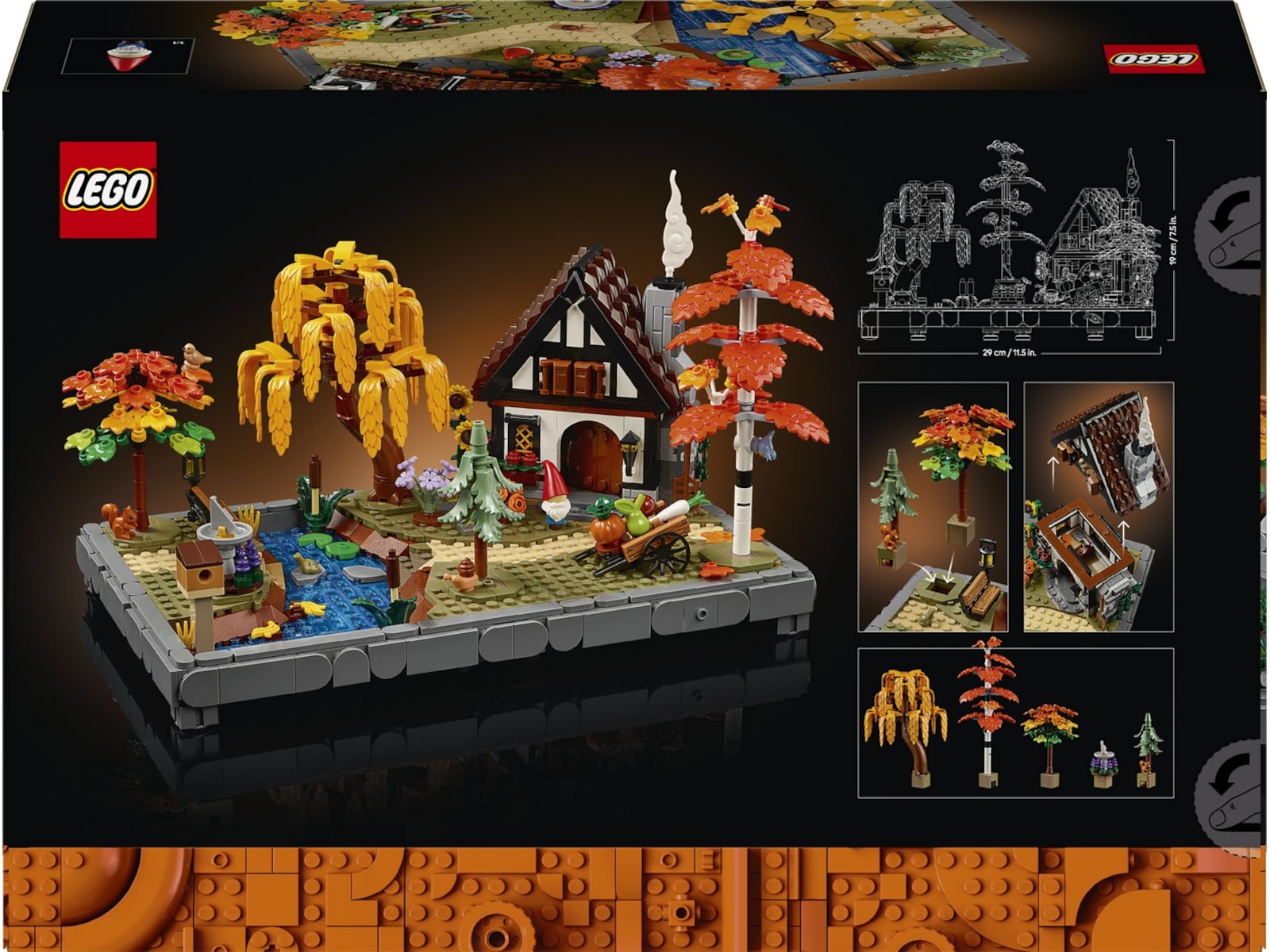 LEGO Icons höstlig trädgård med litet hus 11372 LEGO