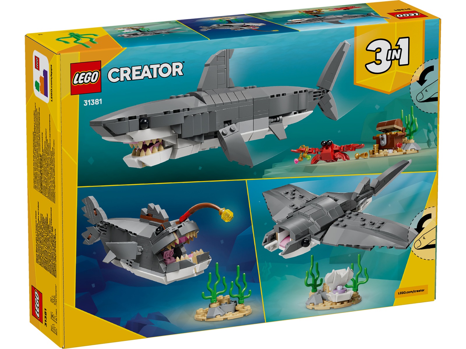 LEGO Creator vildsint haj med skattkista 31381 LEGO