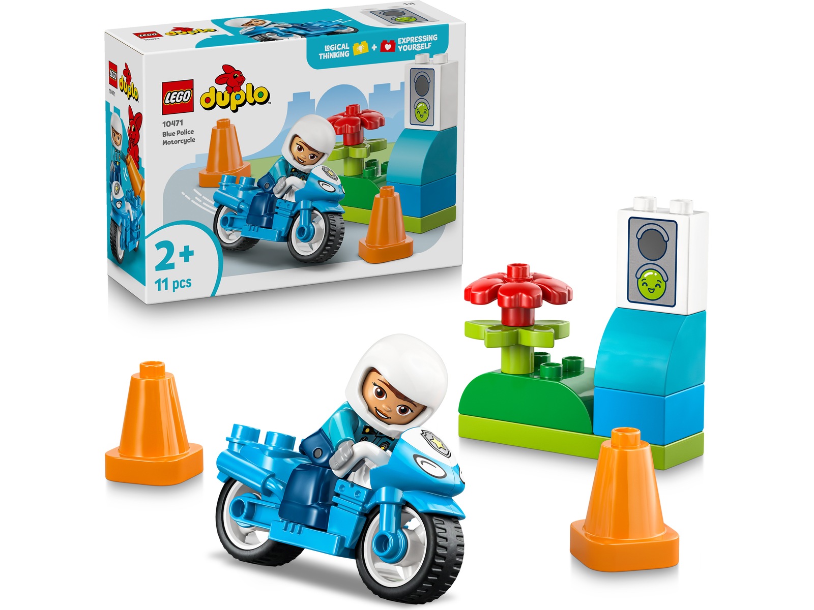 LEGO DUPLO Town polismotorcykel 10471 (blå) LEGO