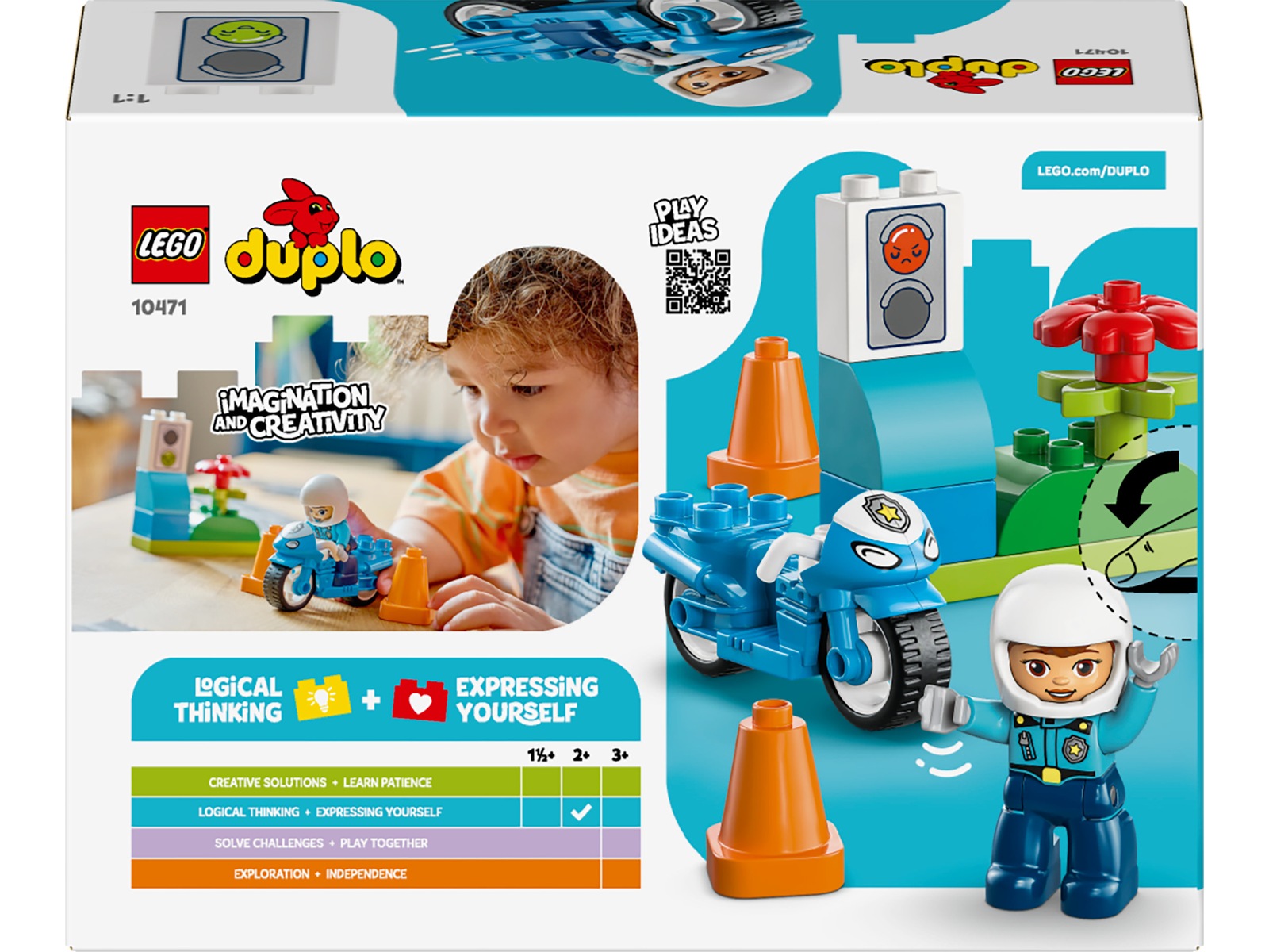 LEGO DUPLO Town polismotorcykel 10471 (blå) LEGO