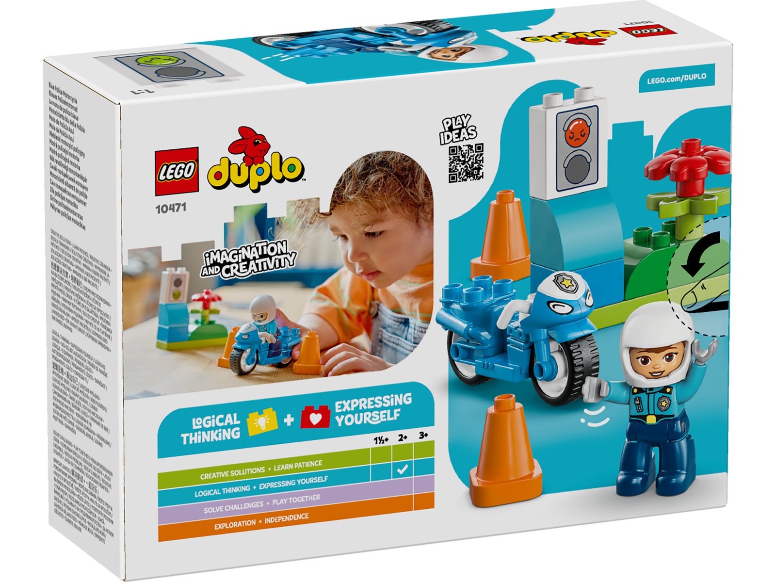 LEGO DUPLO Town polismotorcykel 10471 (blå) LEGO