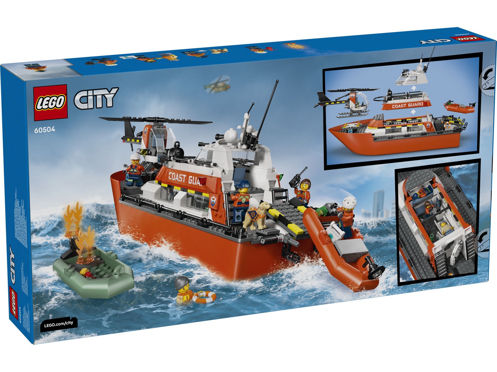 LEGO City kustbevakningens helikopter och räddningsbåt 60504 LEGO