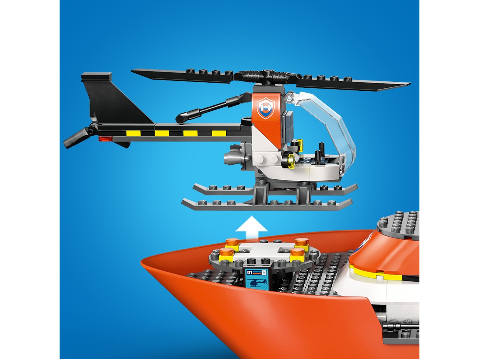LEGO City kustbevakningens helikopter och räddningsbåt 60504 LEGO