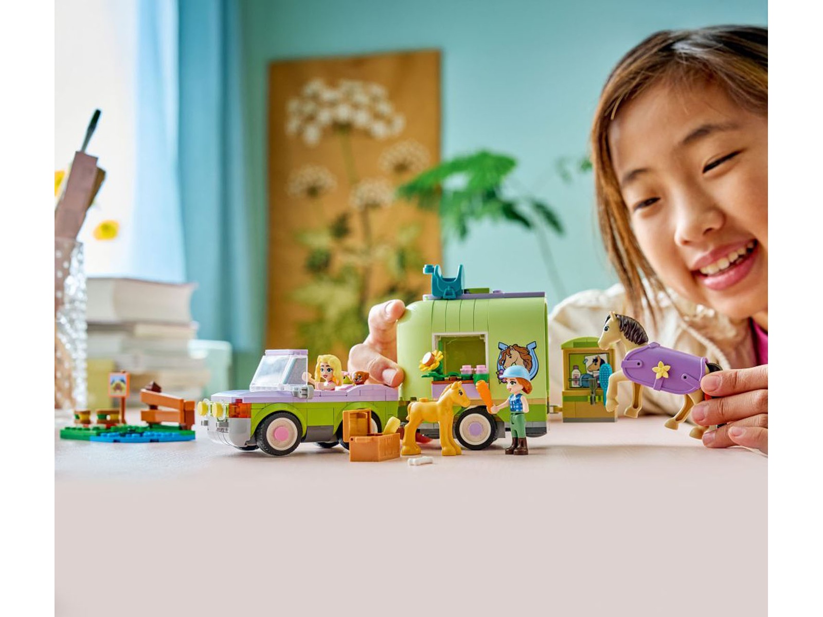 LEGO Friends häst- och fölvagn 42695 LEGO