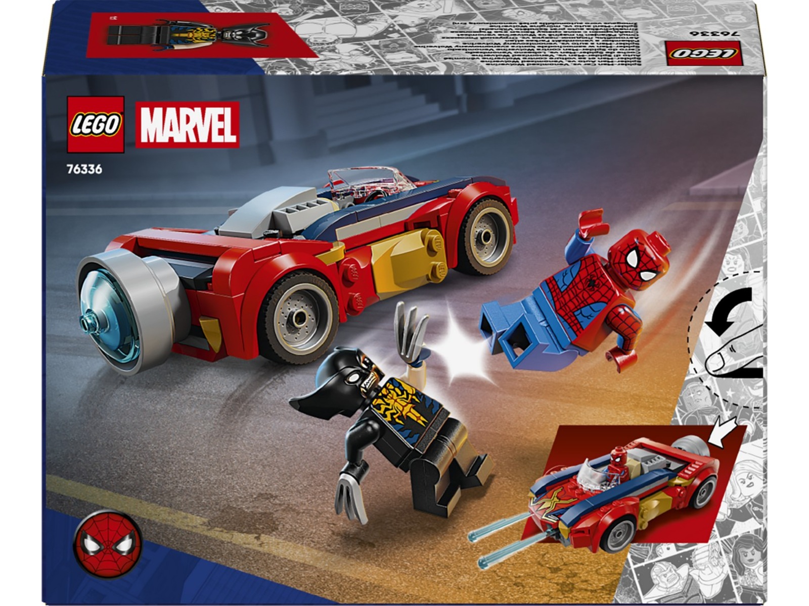 LEGO Super Heroes Spider-Man i bil mot venomiserad Wolverine 76336 LEGO