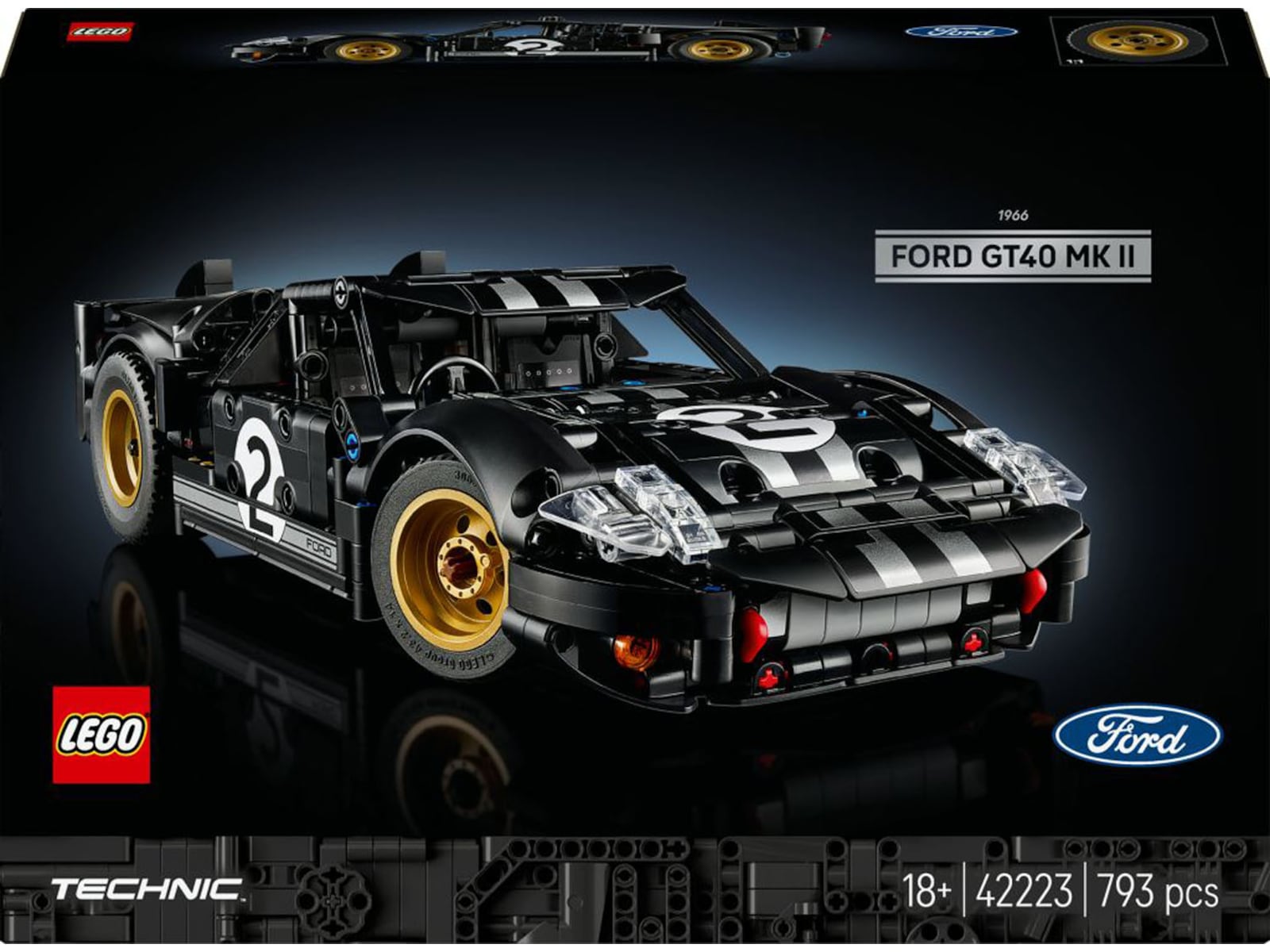 LEGO Technic 1966 Ford GT40 MKII racerbil 42223 LEGO