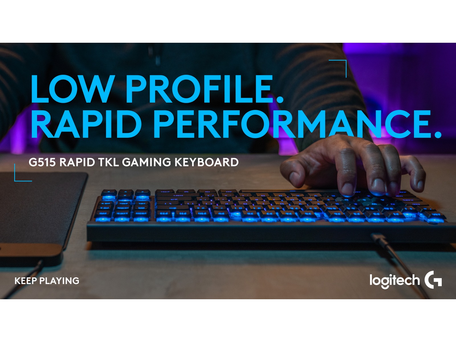 Logitech G515 TKL Rapid Gamingtangentbord (svart) -B-Grade Demo tangentbord