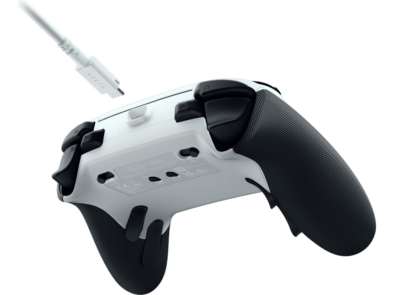 Razer Raiju V3 Pro trådlös kontroll för PS5 och PC (vit) Tillbehör till spelkonsoler