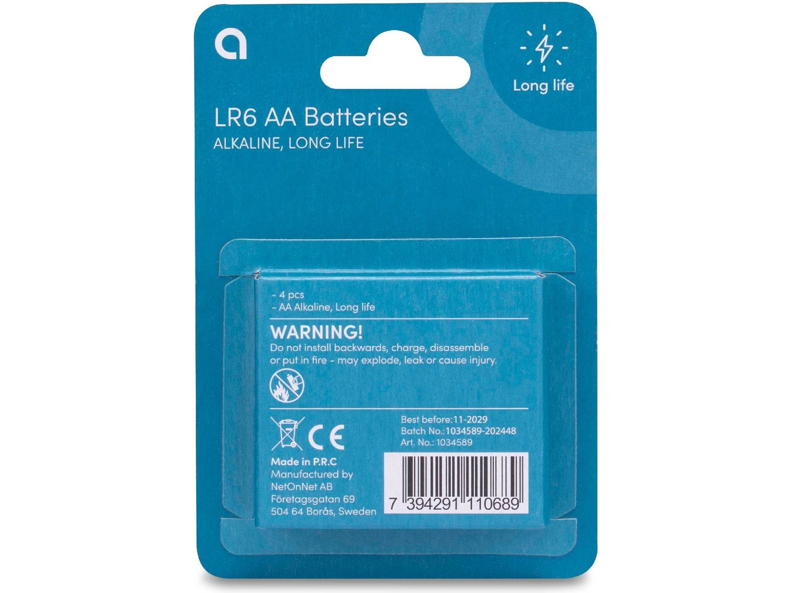 Andersson AA batteri, 2x4-pack Batterier för allmänt bruk