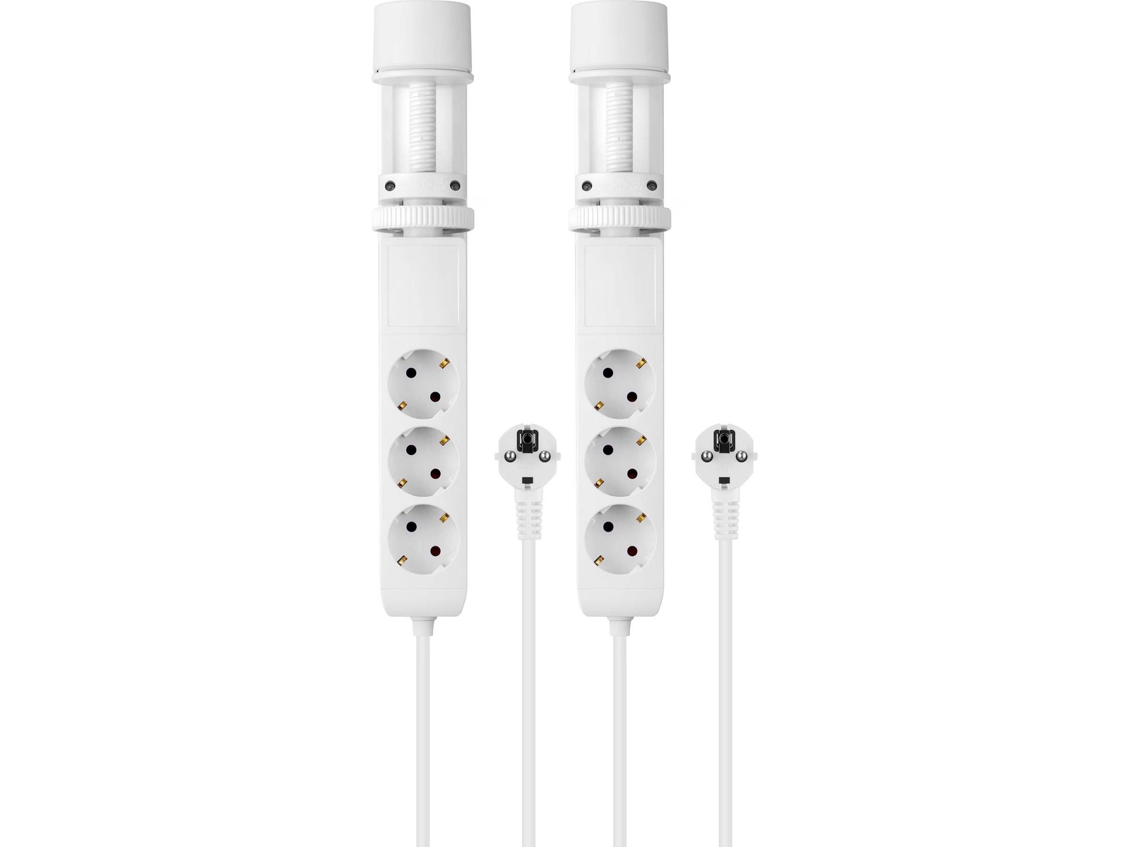 Andersson 6-i-1 grenuttag 3x uttag och USB m/skrivbordsfäste 2pk (vit) Förlängningskabel & förgrening