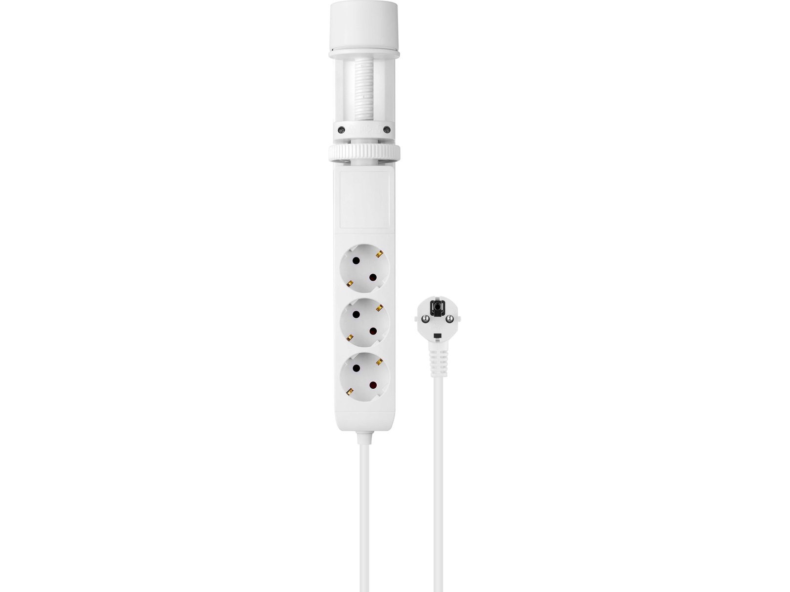 Andersson 6-i-1 grenuttag 3x uttag och USB m/skrivbordsfäste 2pk (vit) Förlängningskabel & förgrening