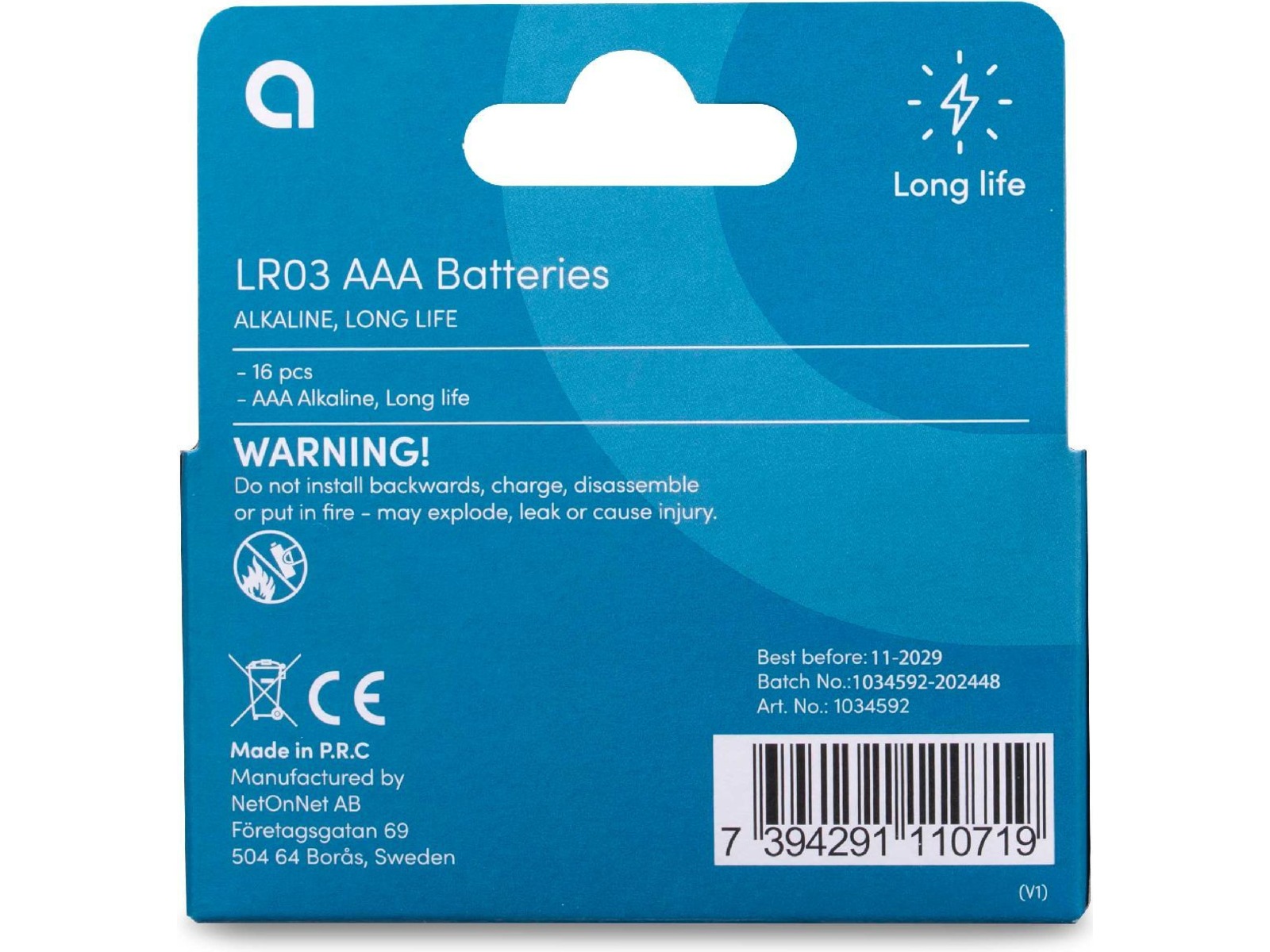 Andersson AAA batterier, 2x16-pack Batterier för allmänt bruk