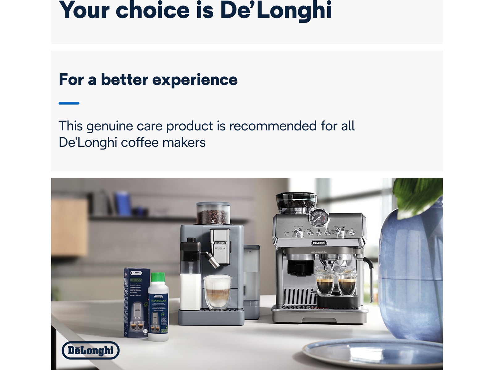 DeLonghi DLSC202 avkalkningsmedel 200 ml Tillbehör till kaffemaskiner