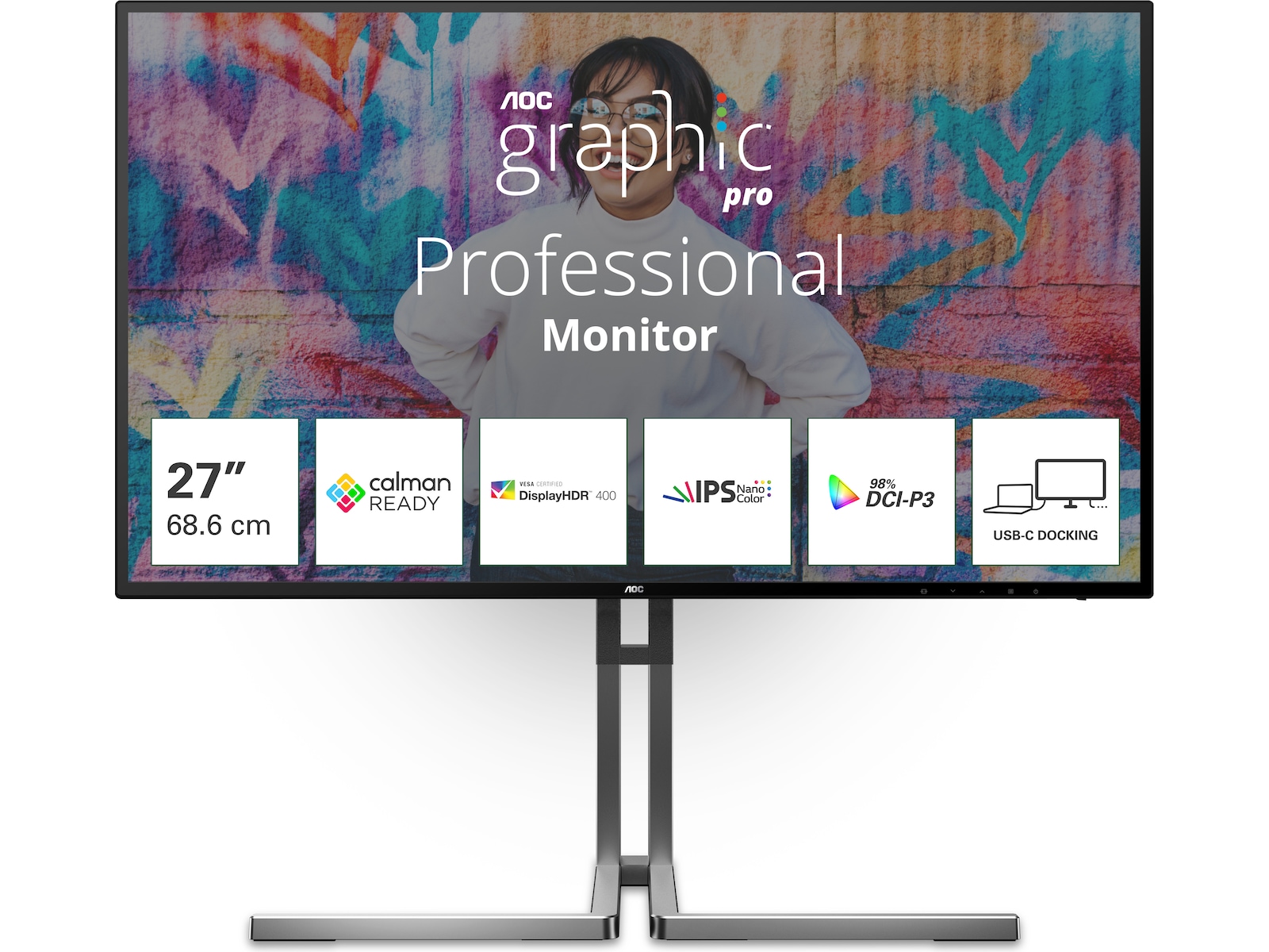 AOC 27" 4K skärm Graphic Pro U27U3CV Bildskärmar