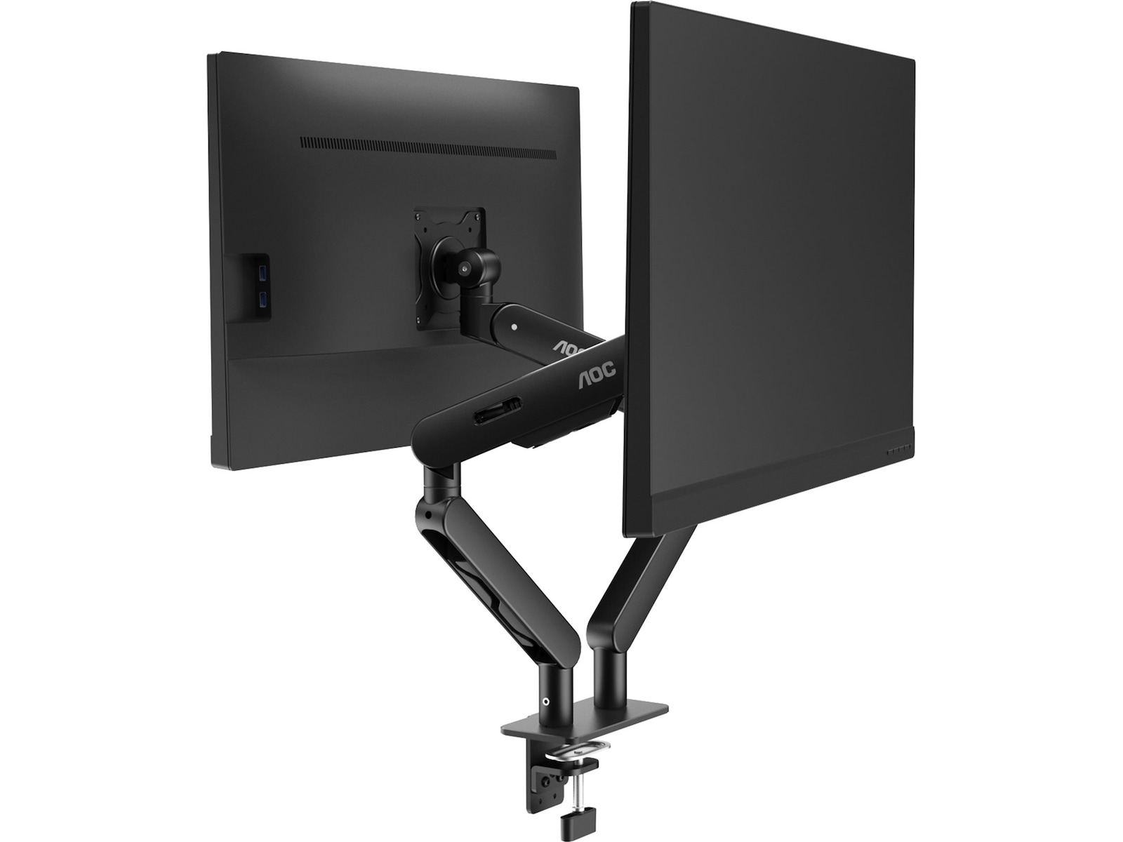 AOC AM420B dubbel monitorarm för skärm 17-34" (svart) Bord och väggfäste