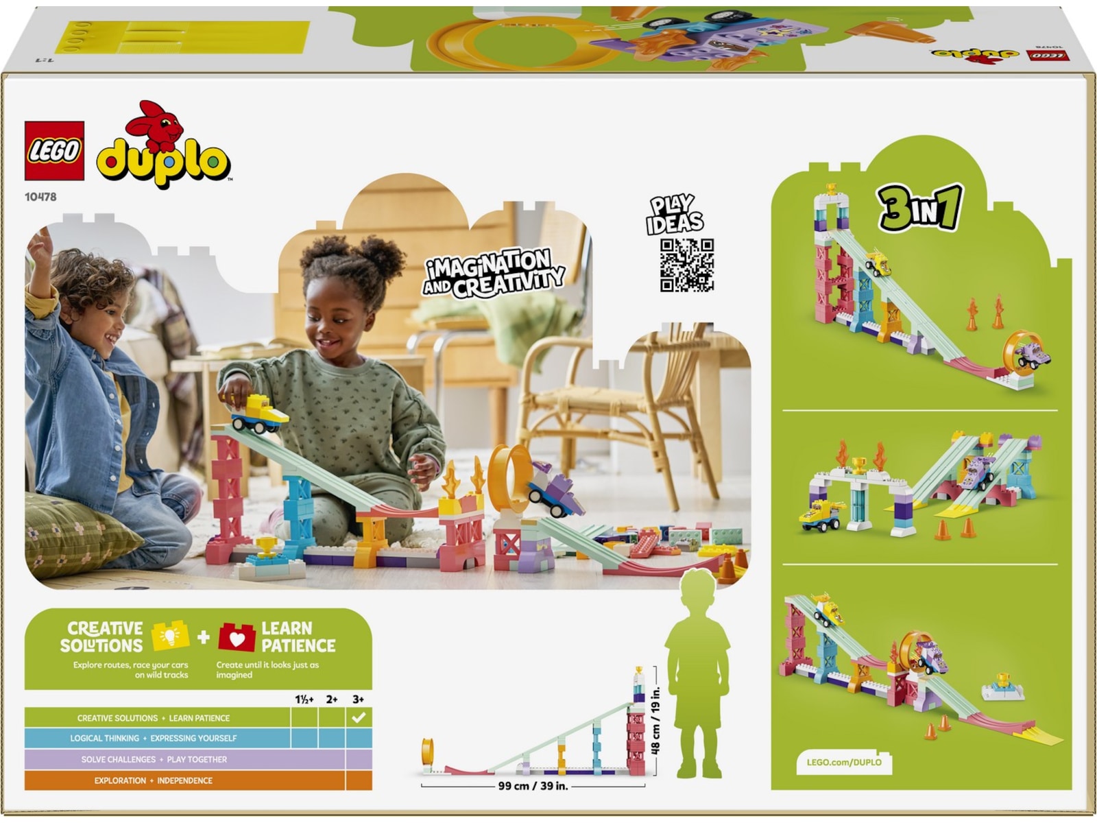 LEGO DUPLO Town 3-i-1 Kreativa ramper med bilar 10478 LEGO