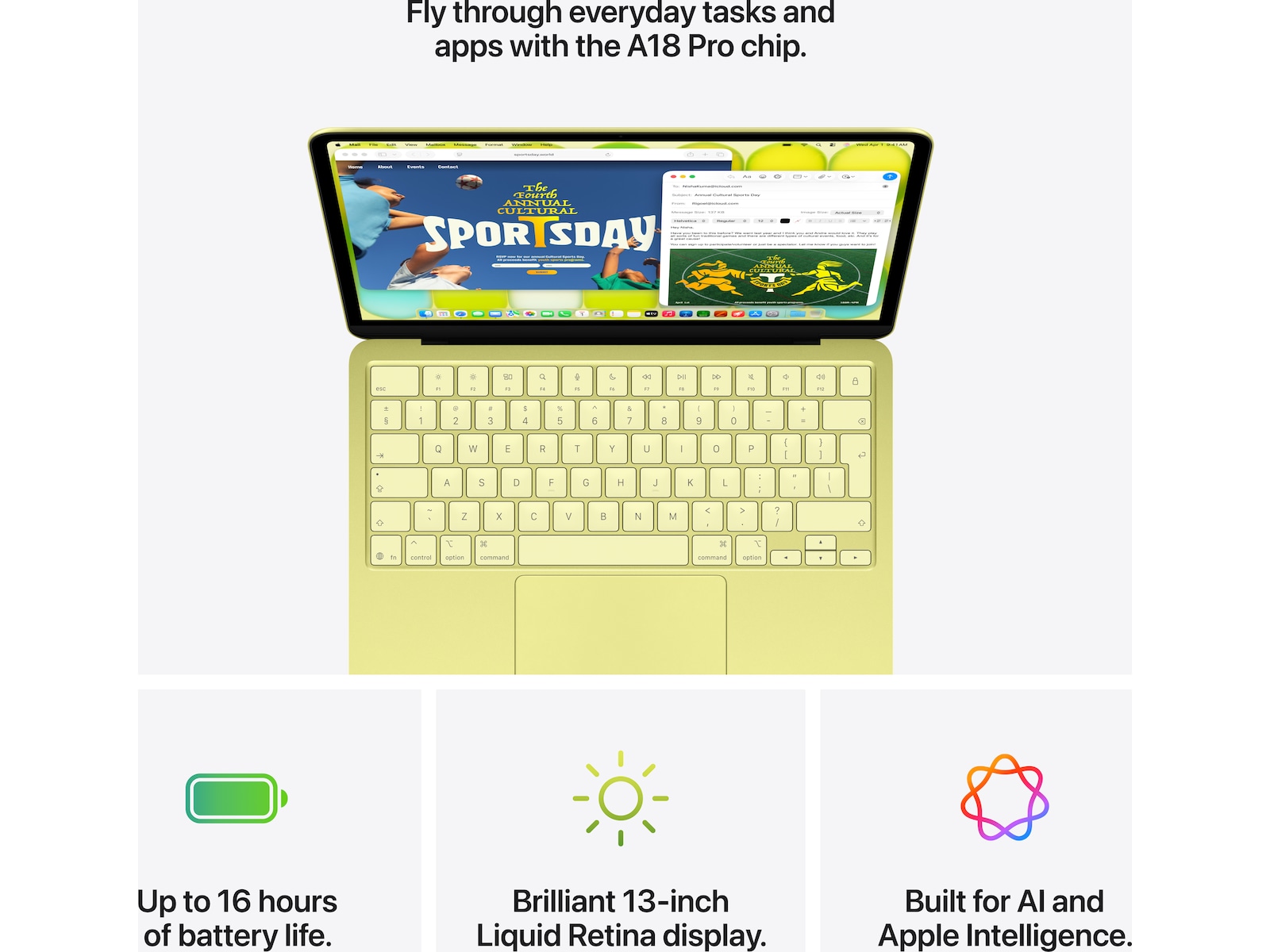 MacBook Neo 13" A18 Pro (2026) 256GB (citrus) Datorer - Bärbara / laptop