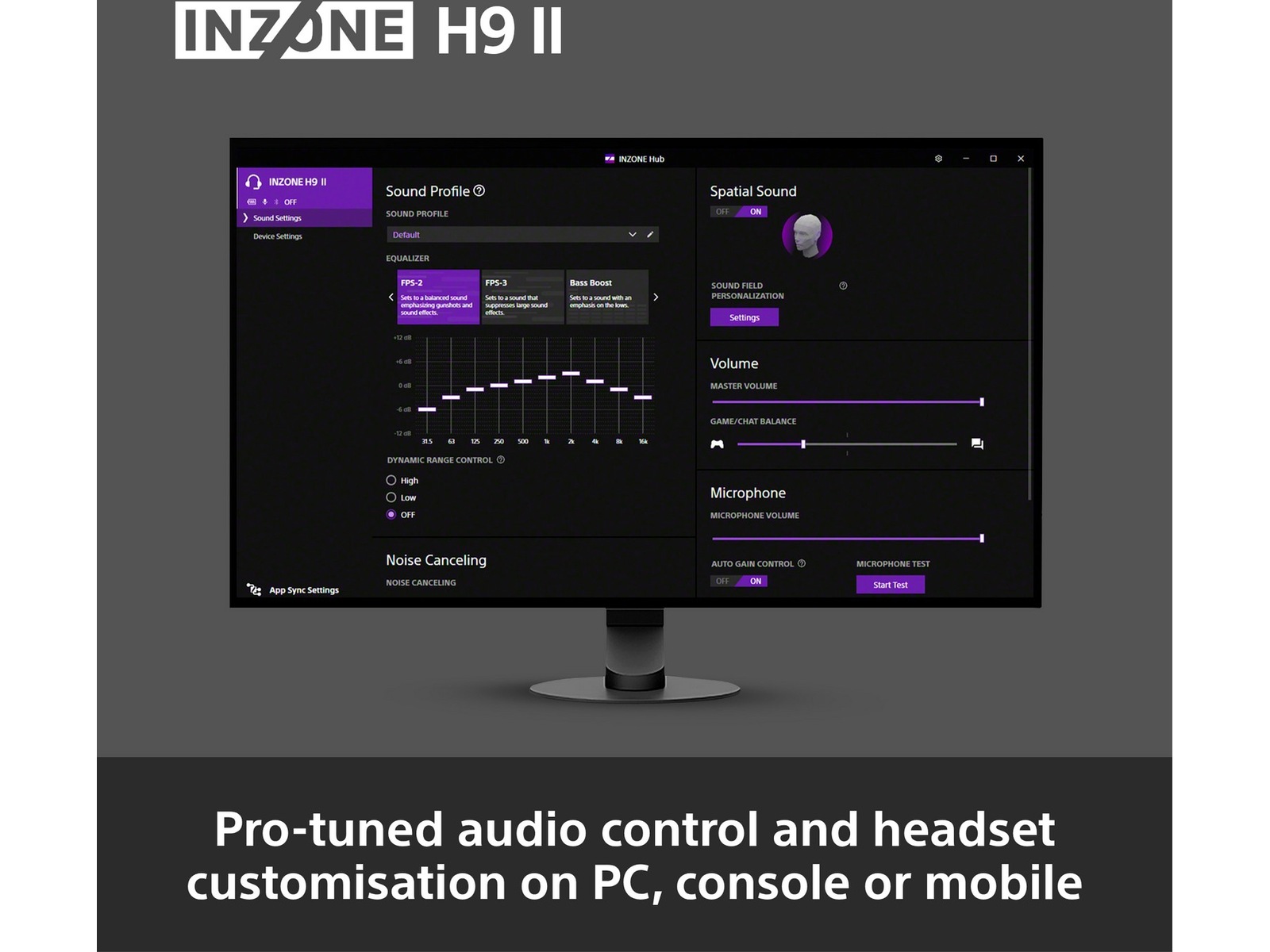 Sony INZONE H9 II Trådlöst Brusreducerande Headset (svart) -B-Grade Demo headset