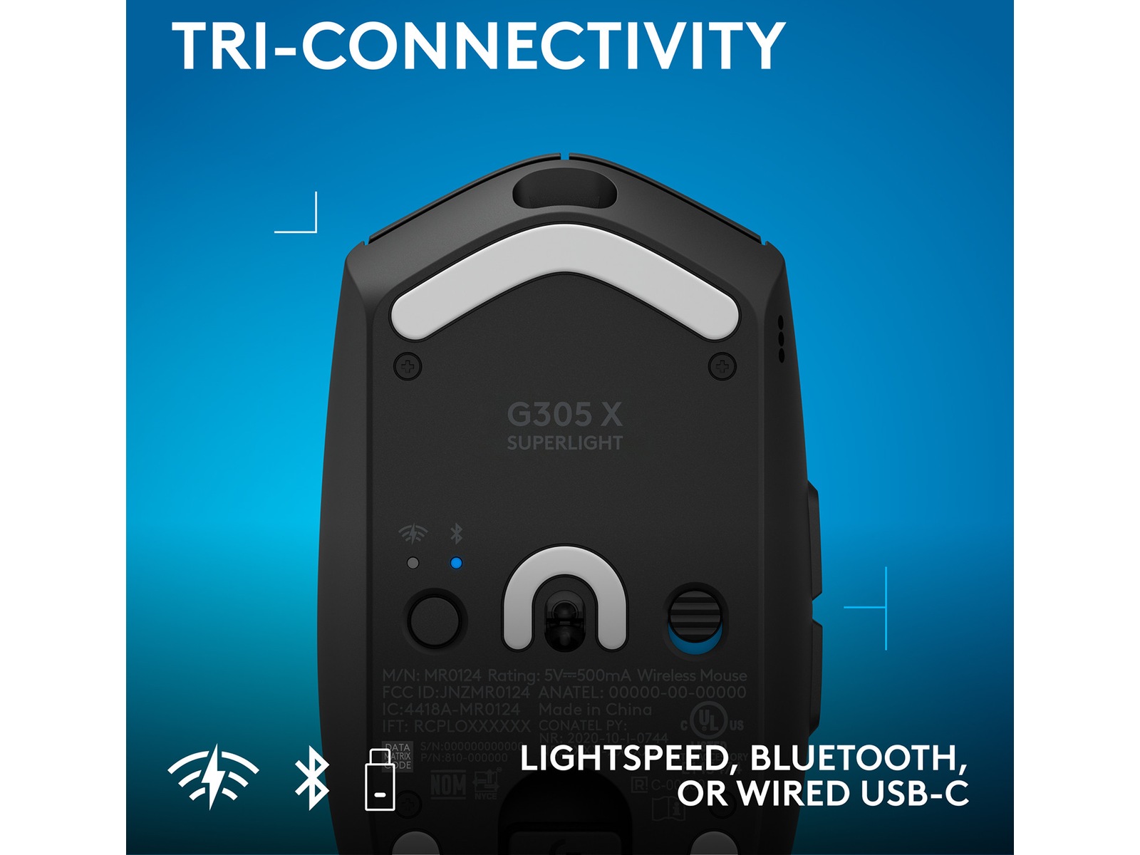 Logitech G305 X SUPERLIGHT Trådlös Spelmus (svart) Gamingmus