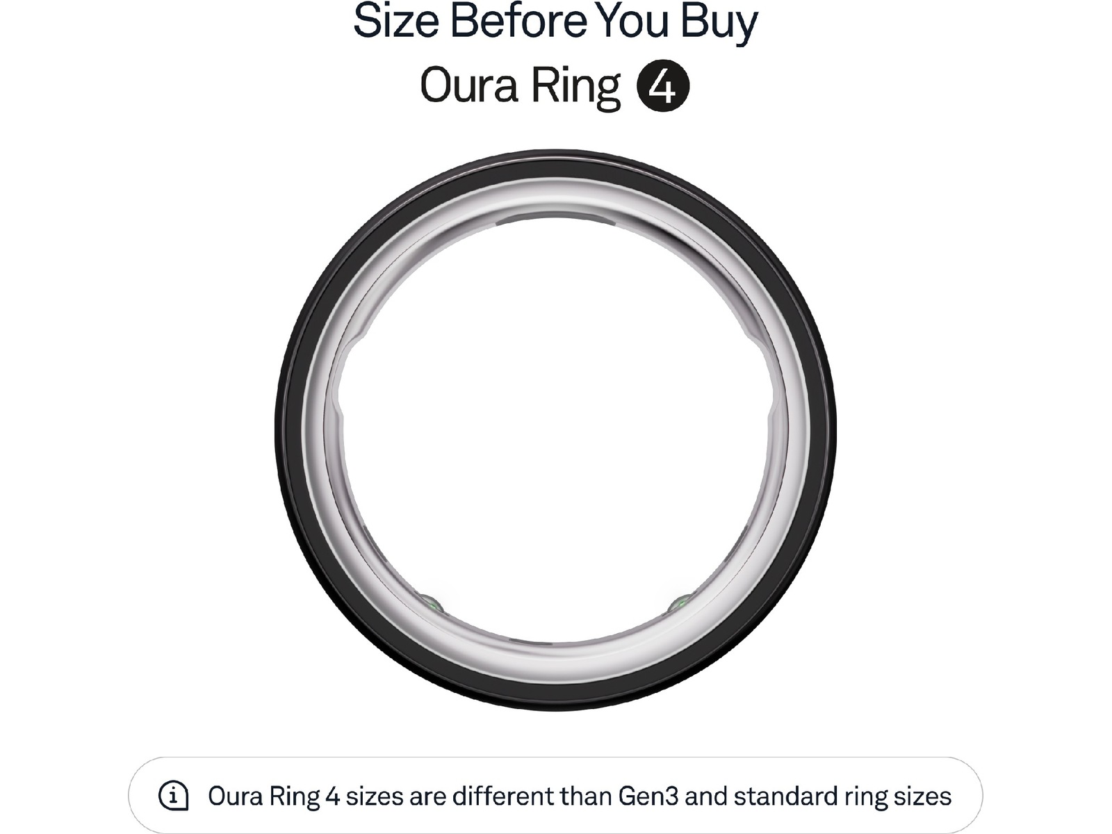 Oura Ring 4 Smart Ring str. 9 (svart) -B-Grade Demo tillbehör till mobiler & smartwatches