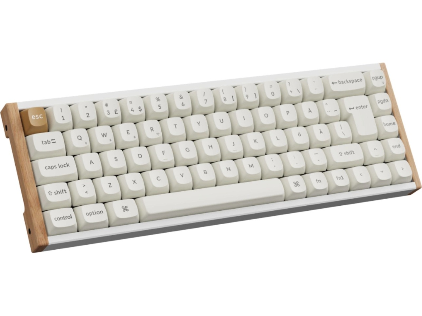 Keychron K6 HE SE trådlöst gamingtangentbord (trä/vit) -B-Grade Demo tangentbord