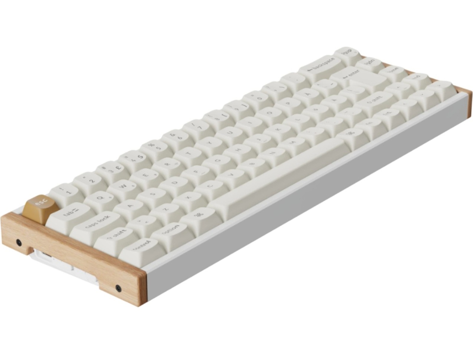 Keychron K6 HE SE trådlöst gamingtangentbord (trä/vit) -B-Grade Demo tangentbord
