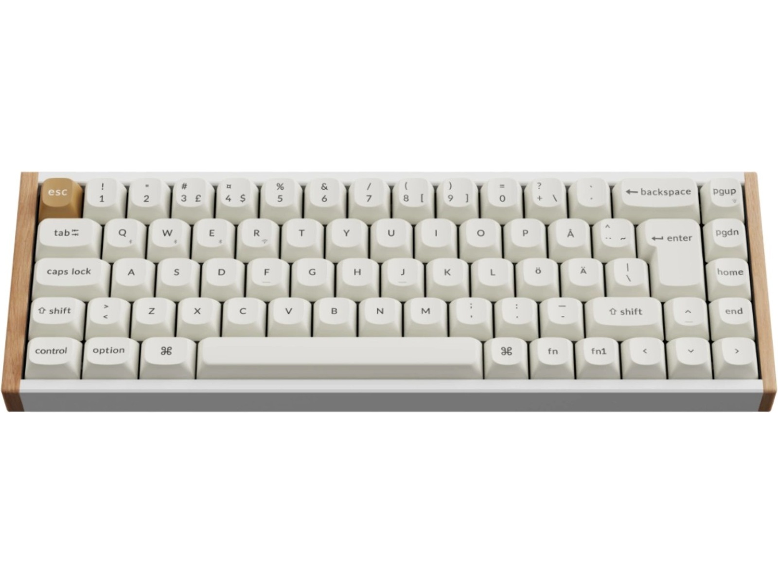 Keychron K6 HE SE trådlöst gamingtangentbord (trä/vit) -B-Grade Demo tangentbord