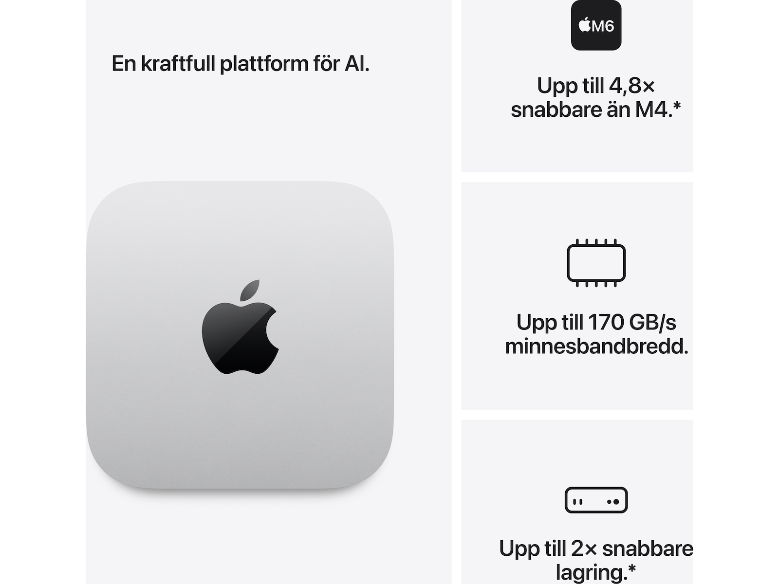 Mac mini M6 (2026) 512GB Stationär dator