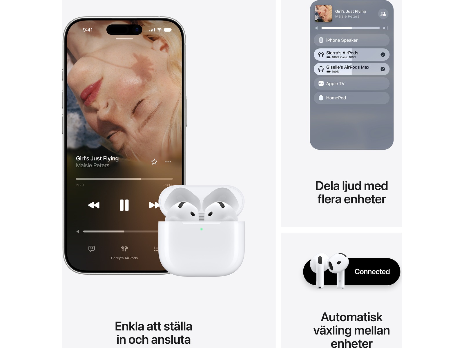 Apple AirPods 5 trådlösa hörlurar, In-ear (vit) In-ear hörlurar