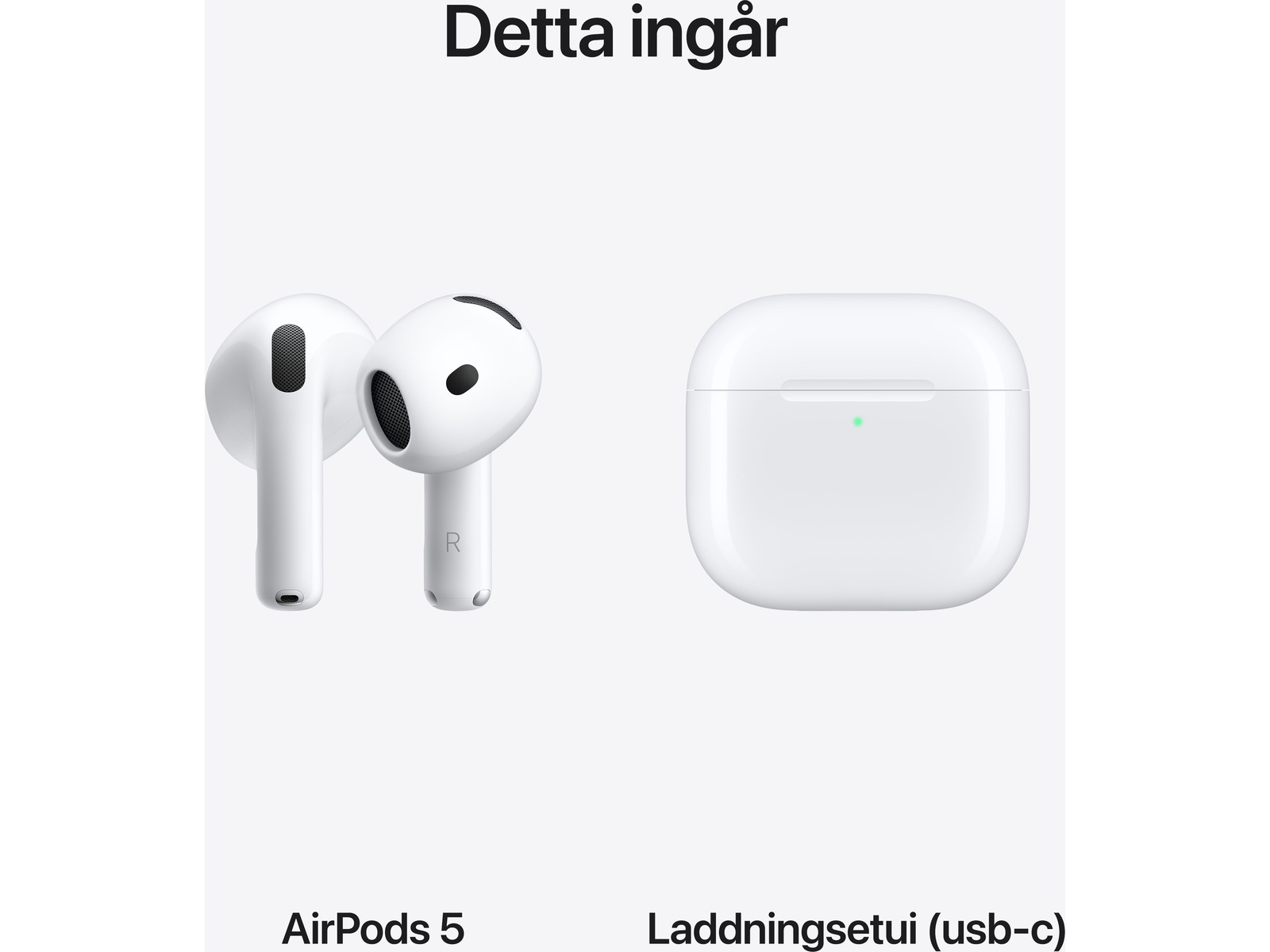 Apple AirPods 5 trådlösa hörlurar, In-ear (vit) In-ear hörlurar