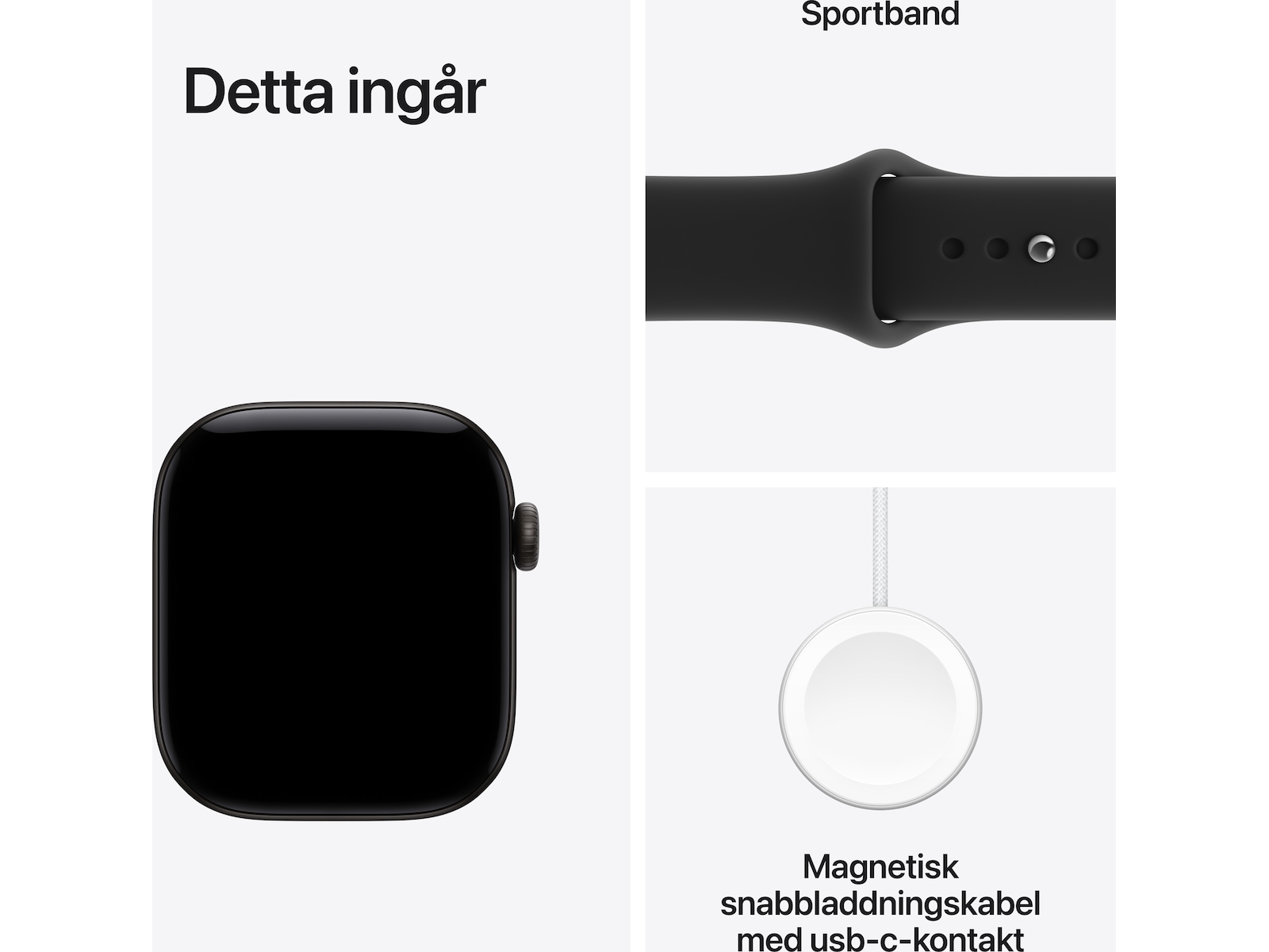 Apple Watch Series 12 GPS 42mm Aluminium (svart) Smartwatches