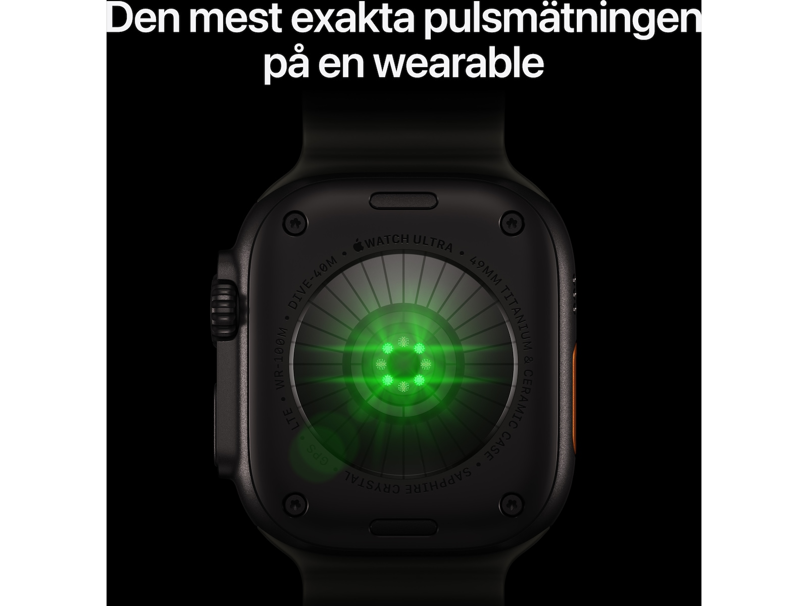 Apple Watch Ultra 4 GPS + LTE 49mm titan (svart) Smartwatches