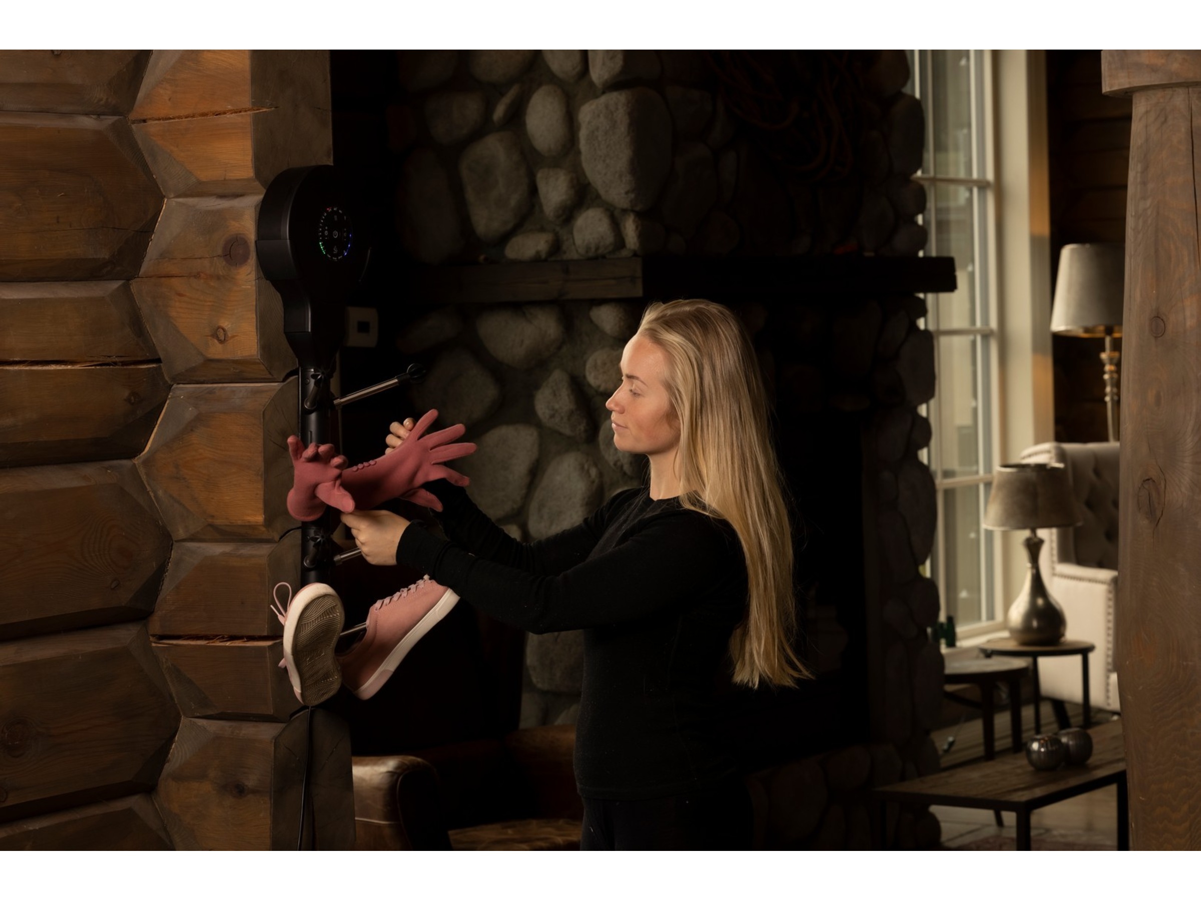 Hedgehog Wall torkställ  (svart) Skotorkare