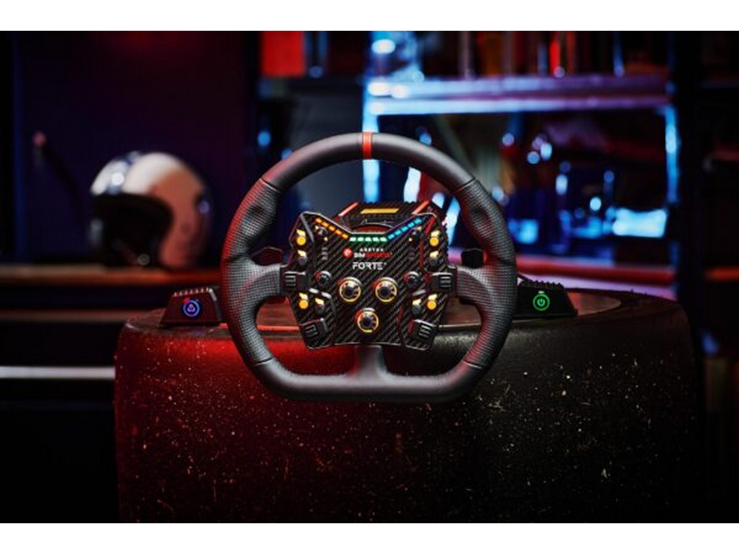 Asetek Closed D rattkrans läder (svart) Ratt och pedaler