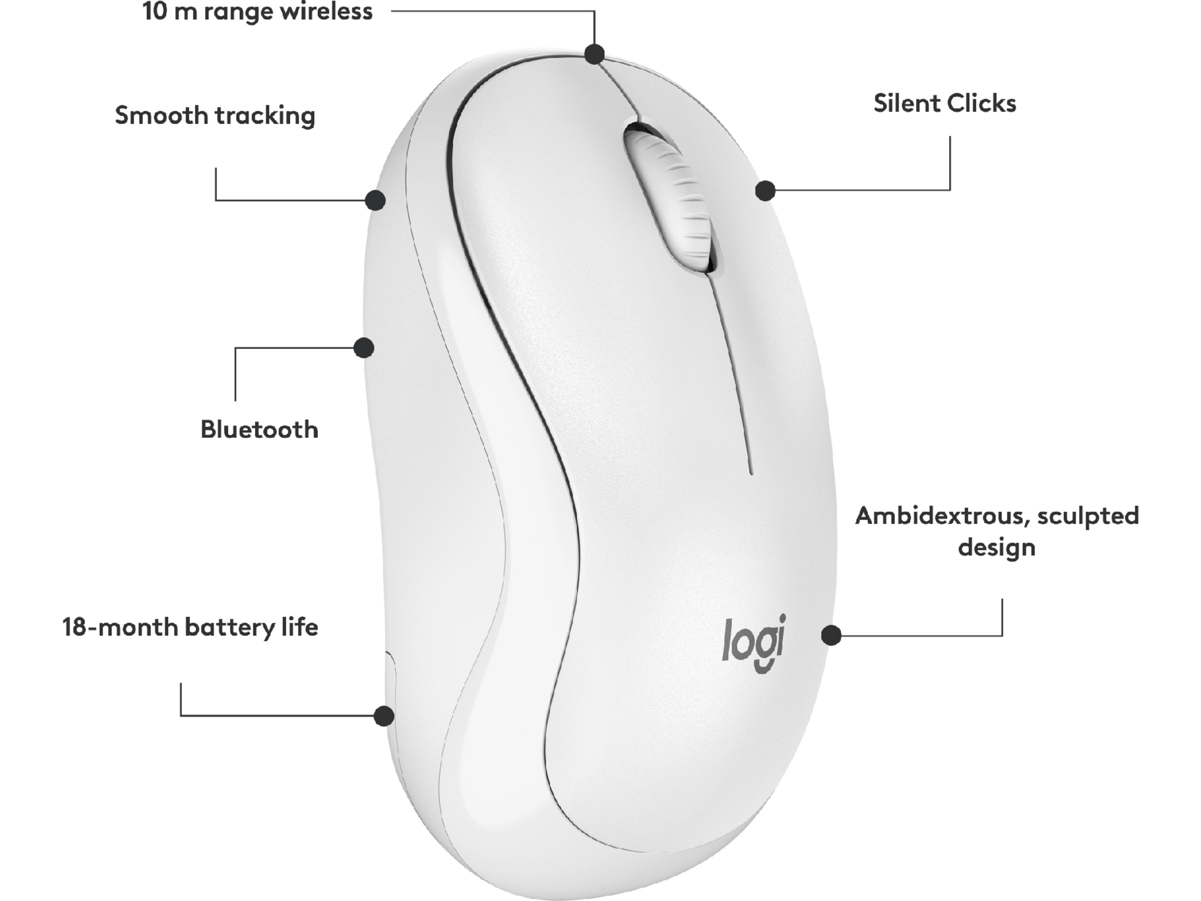 Logitech M240 Trådlös Mus (off-white) Mus