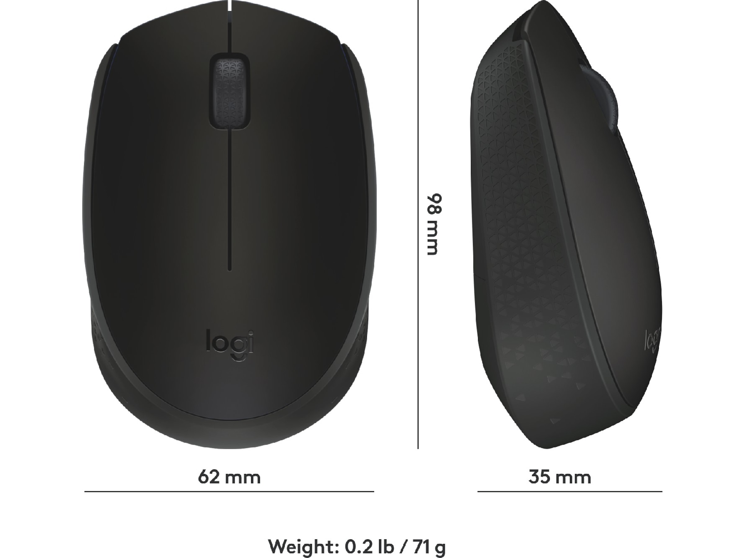 Logitech B170 Trådlös Mus Svart Mus