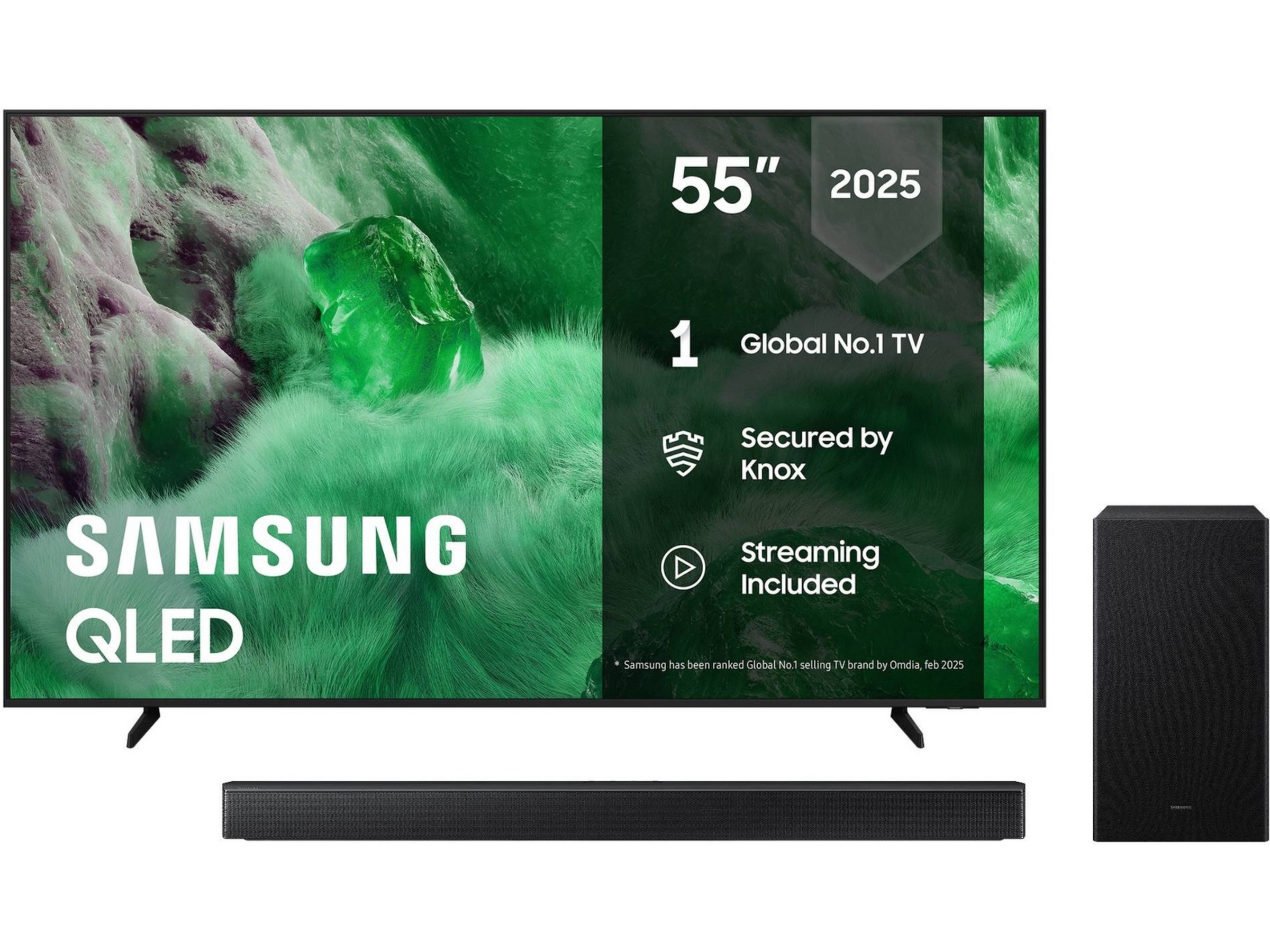Samsung 55" Q7F2 QLED 4K Smart TV (2025) + Soundbar 50 - 59 tums TV
