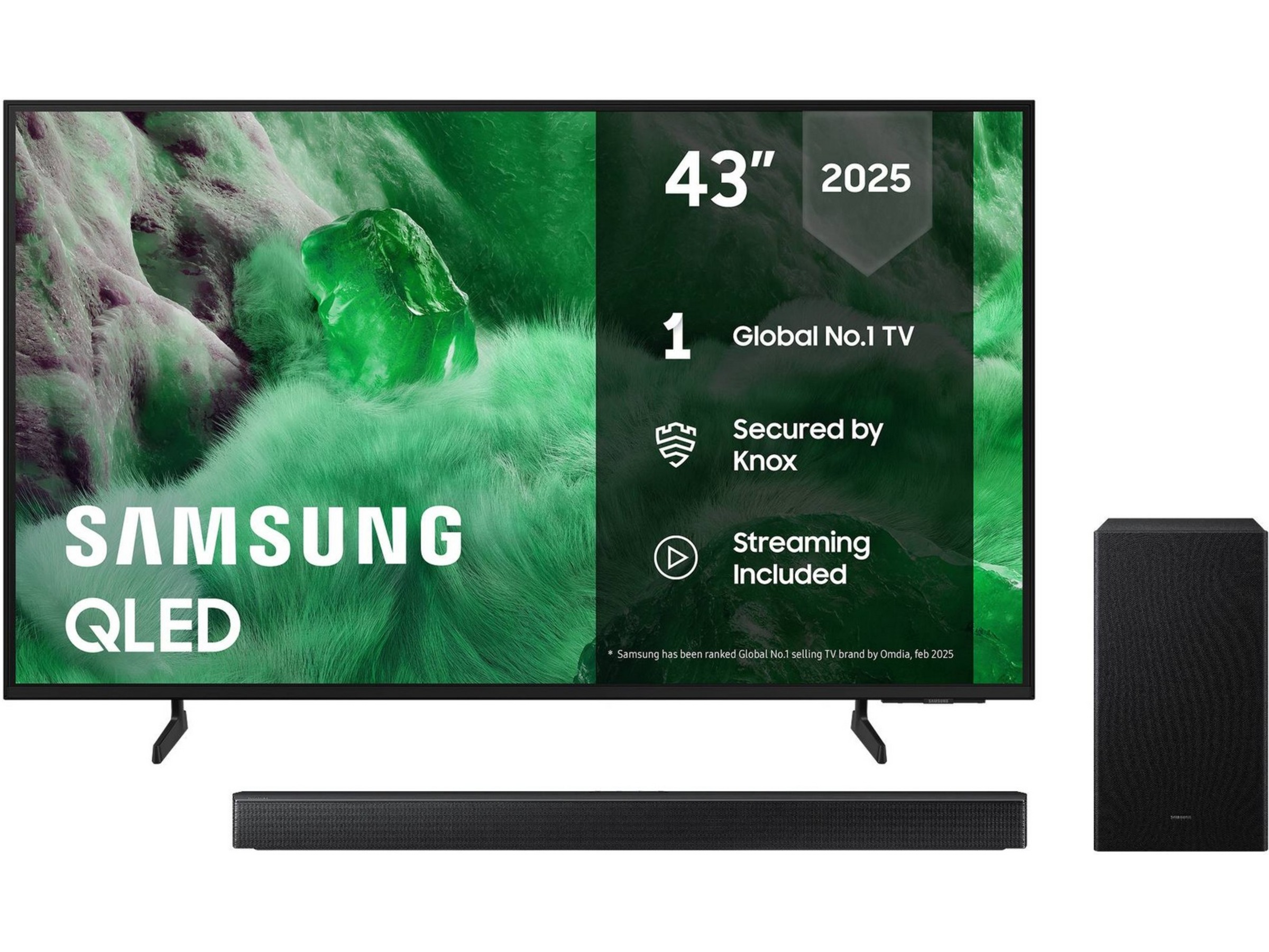 Samsung 43" Q7F2 QLED 4K Smart TV (2025) + Soundbar 20 - 49 tums TV