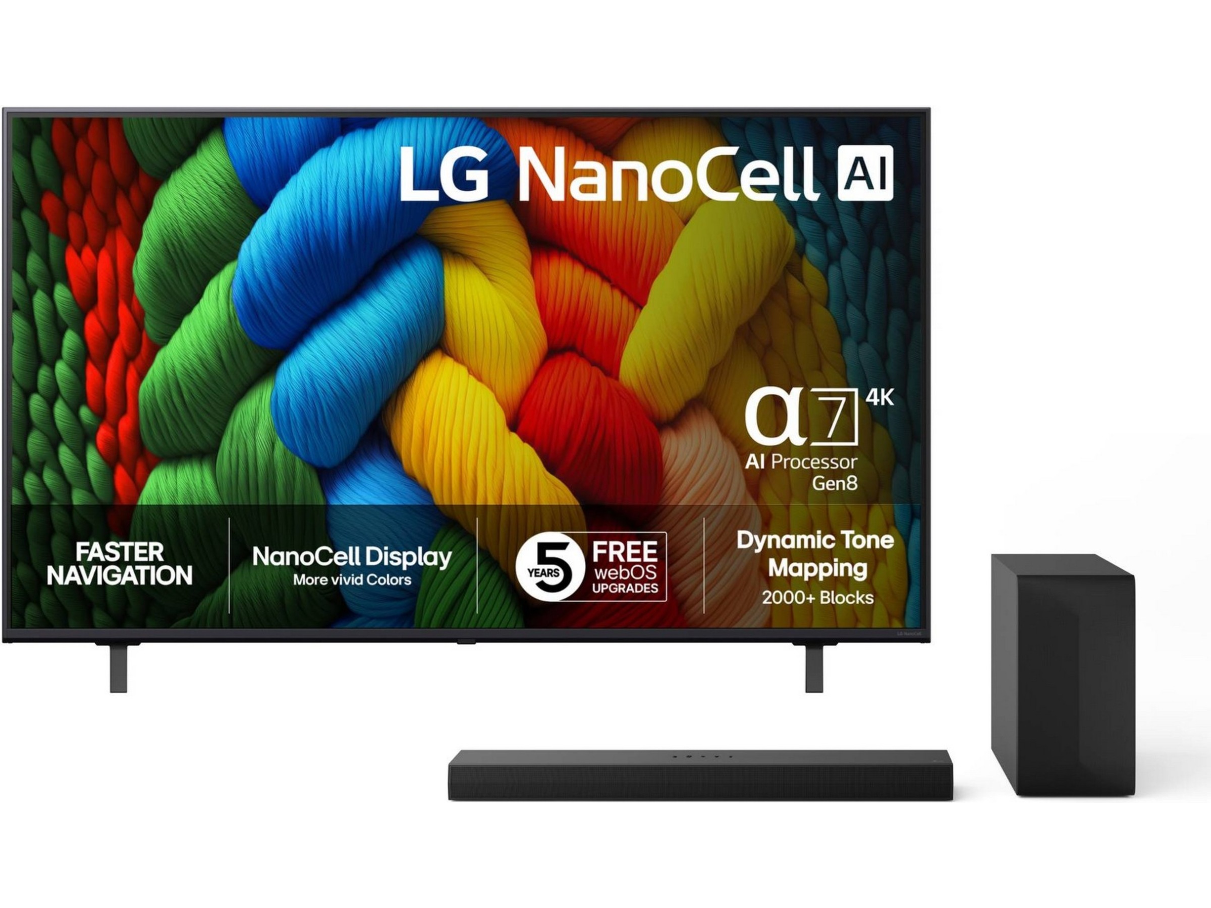 LG 55" NANO80 AI 4K NanoCell Smart TV (2025) 50 - 59 tums TV