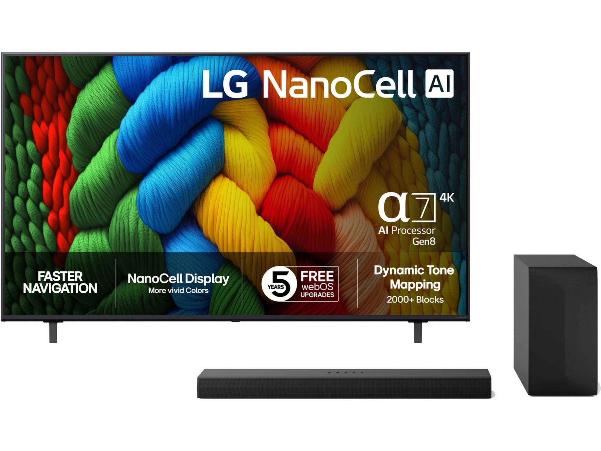 LG 65" NANO80 AI 4K NanoCell Smart TV (2025) 60 - 69 tums TV
