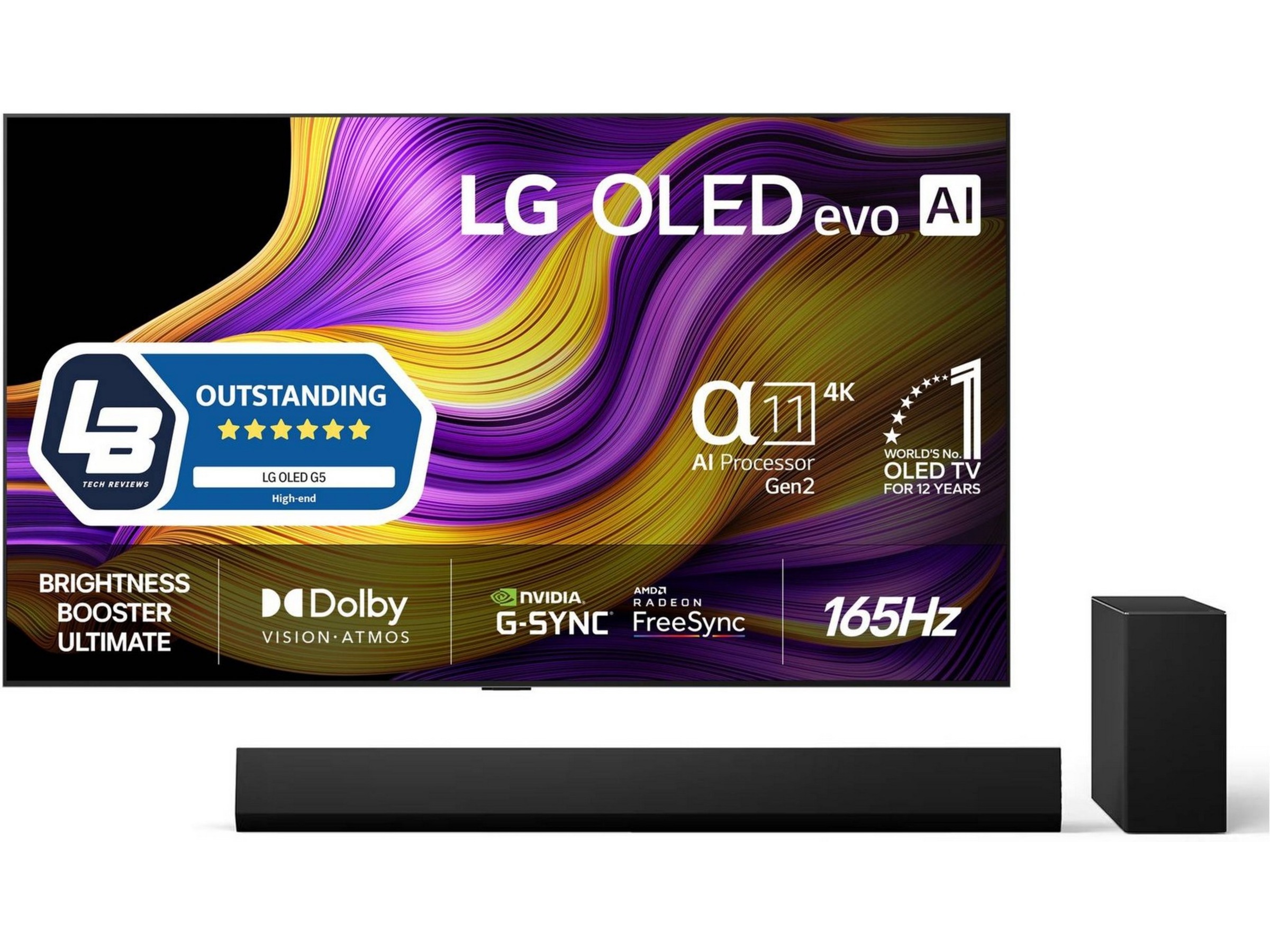 LG 55" G5 AI 4K OLED Smart TV (2025) + Soundbar 50 - 59 tums TV