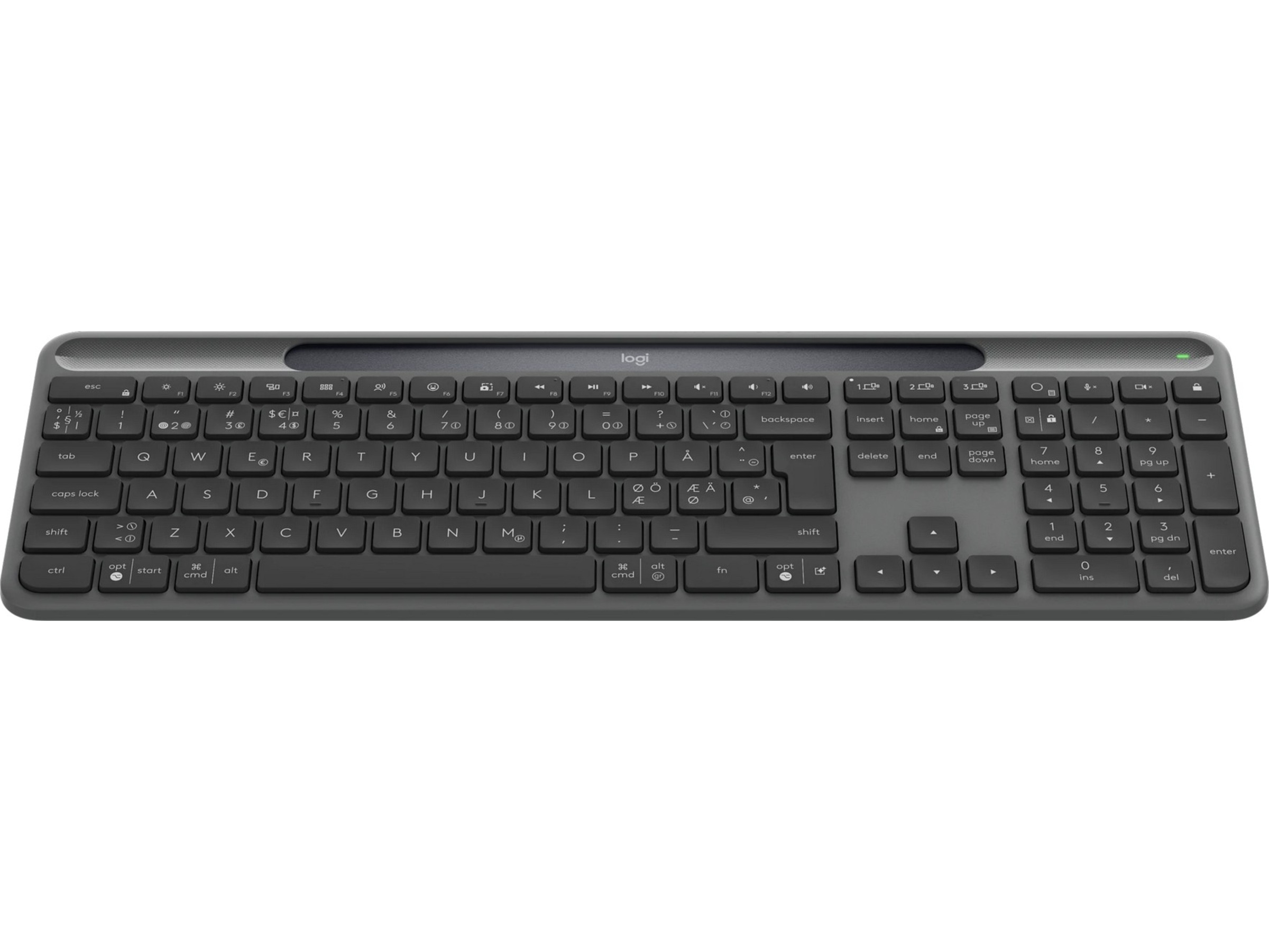 Logitech Signature Slim Solar+ Trådlöst tangentbord K980 (grafitgrå) Tangentbord