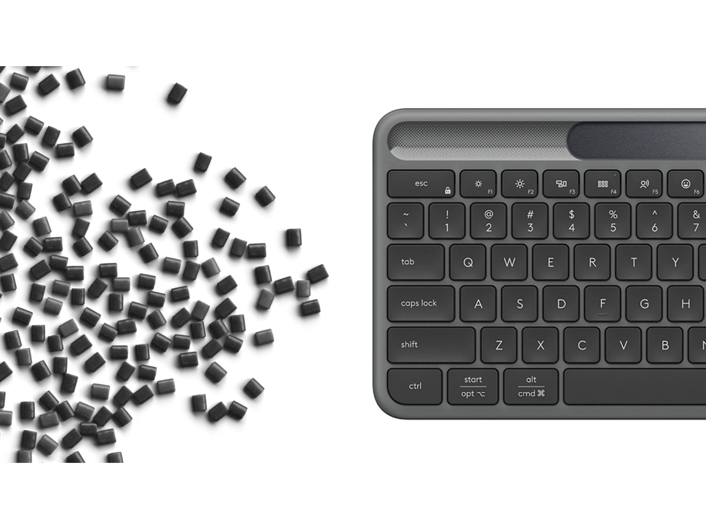 Logitech Signature Slim Solar+ Trådlöst tangentbord K980 (grafitgrå) Tangentbord