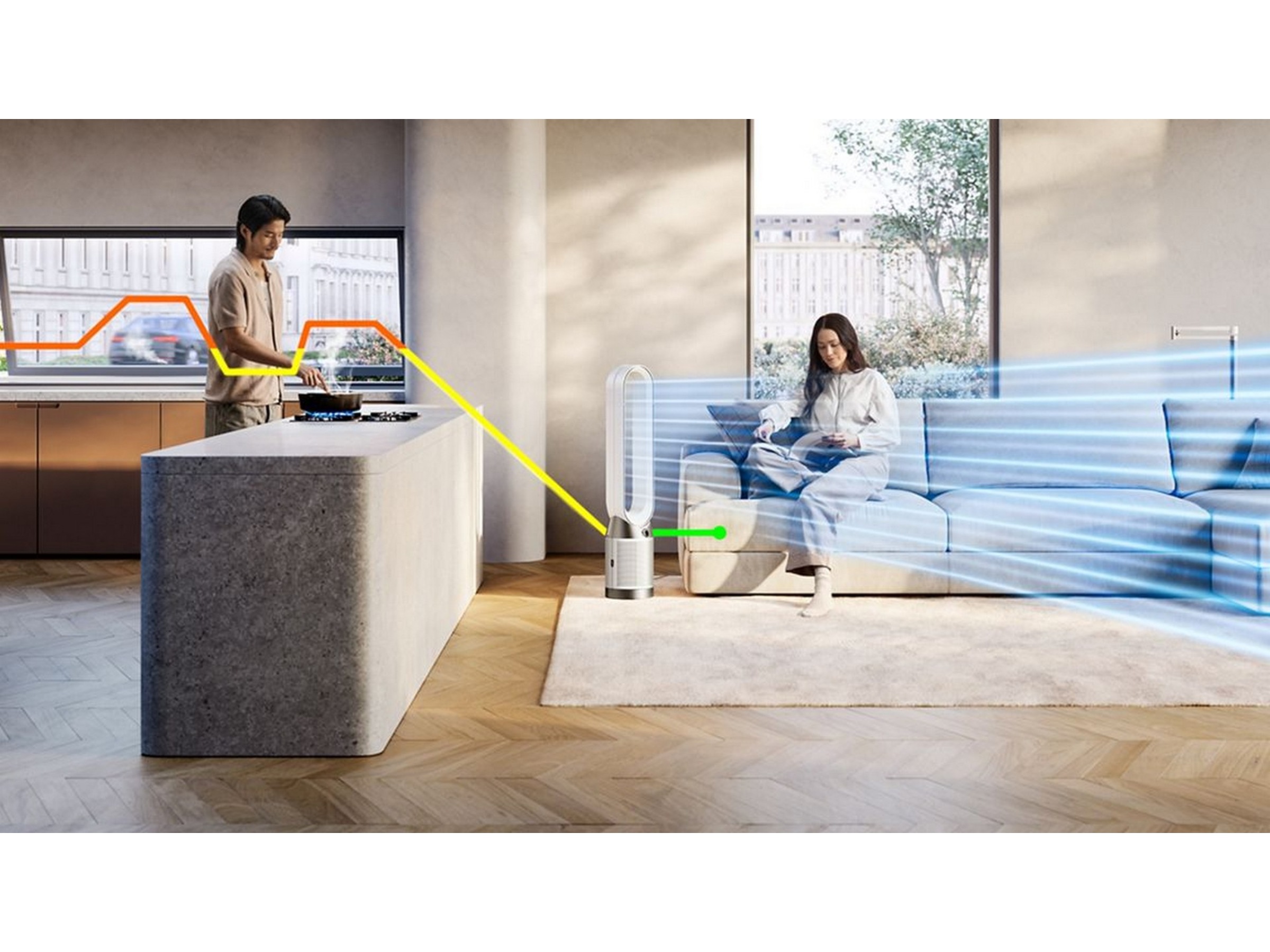 Dyson Cool PC1 luftrenare och fläkt (vit) Luftrenare