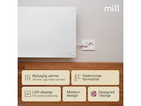 Mill Glass MB250 Panelelement 250W (vit) Panelelement