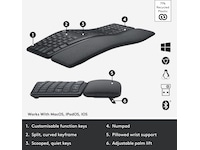 Logitech ERGO K860 Trådlös Tangentbord Tangentbord
